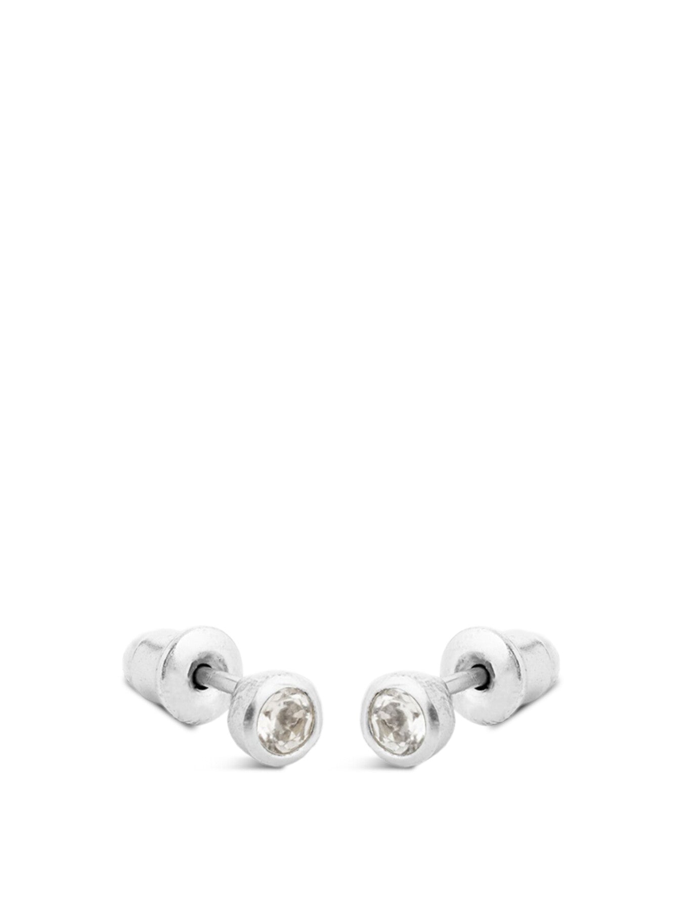 White Topaz Stud Earrings April