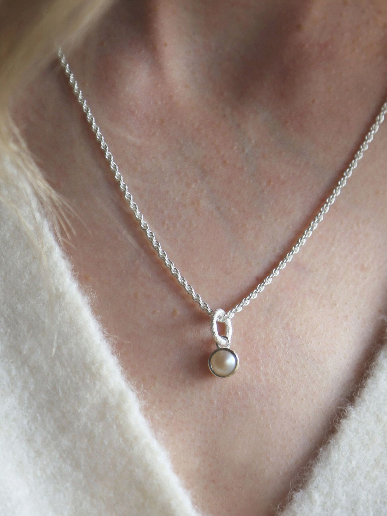 Pearl June Birthstone Necklace