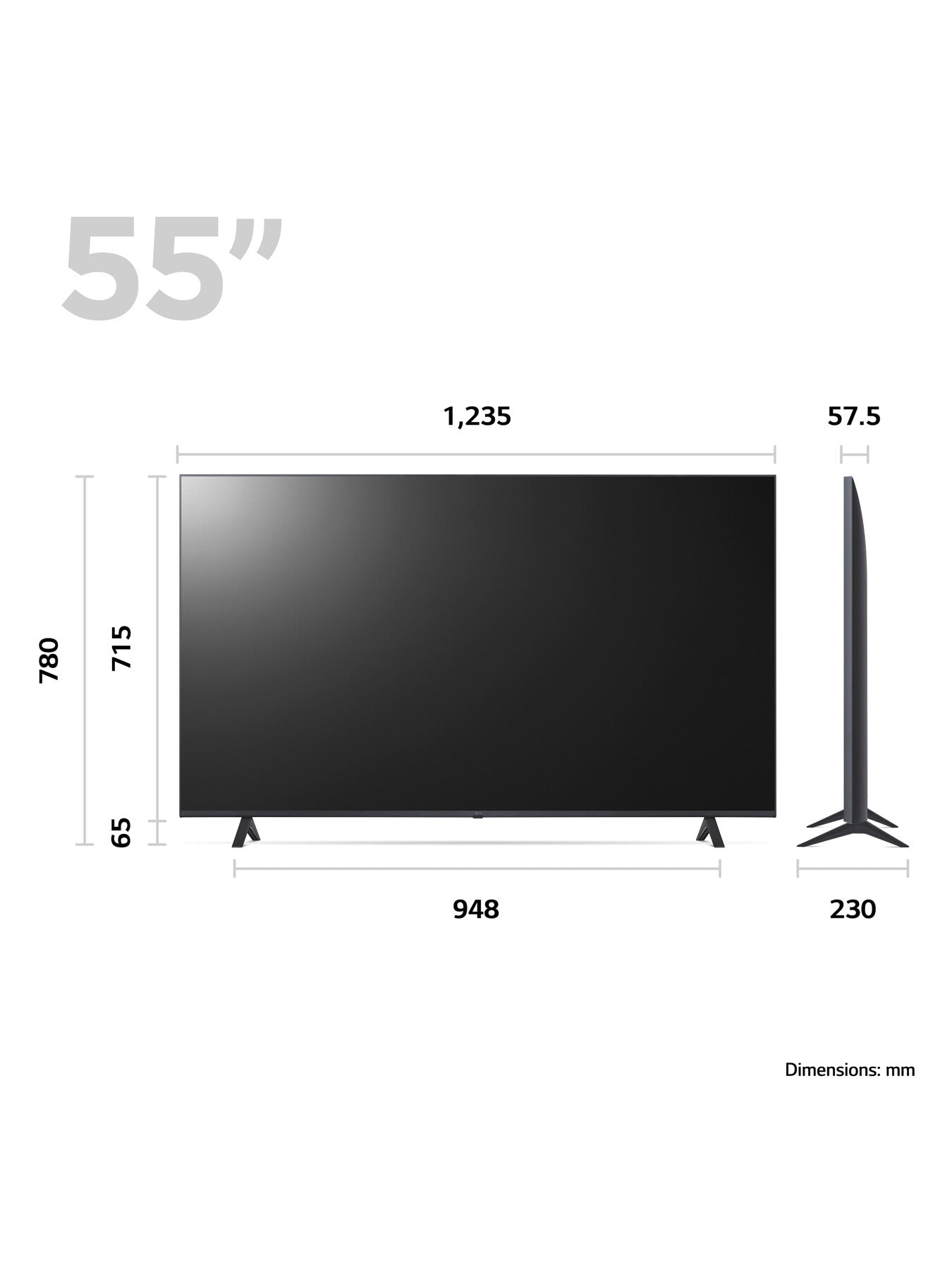 UR78 LED 55 Inch 4K Ultra HD HDR Smart TV 2023