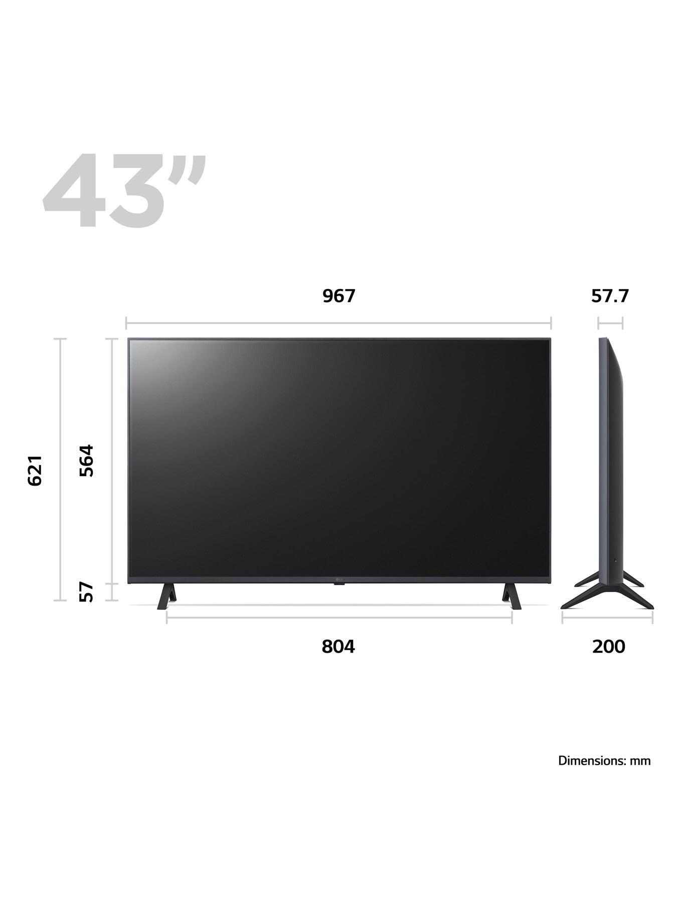 UR78 LED 43 Inch 4K Ultra HD HDR Smart TV 2023