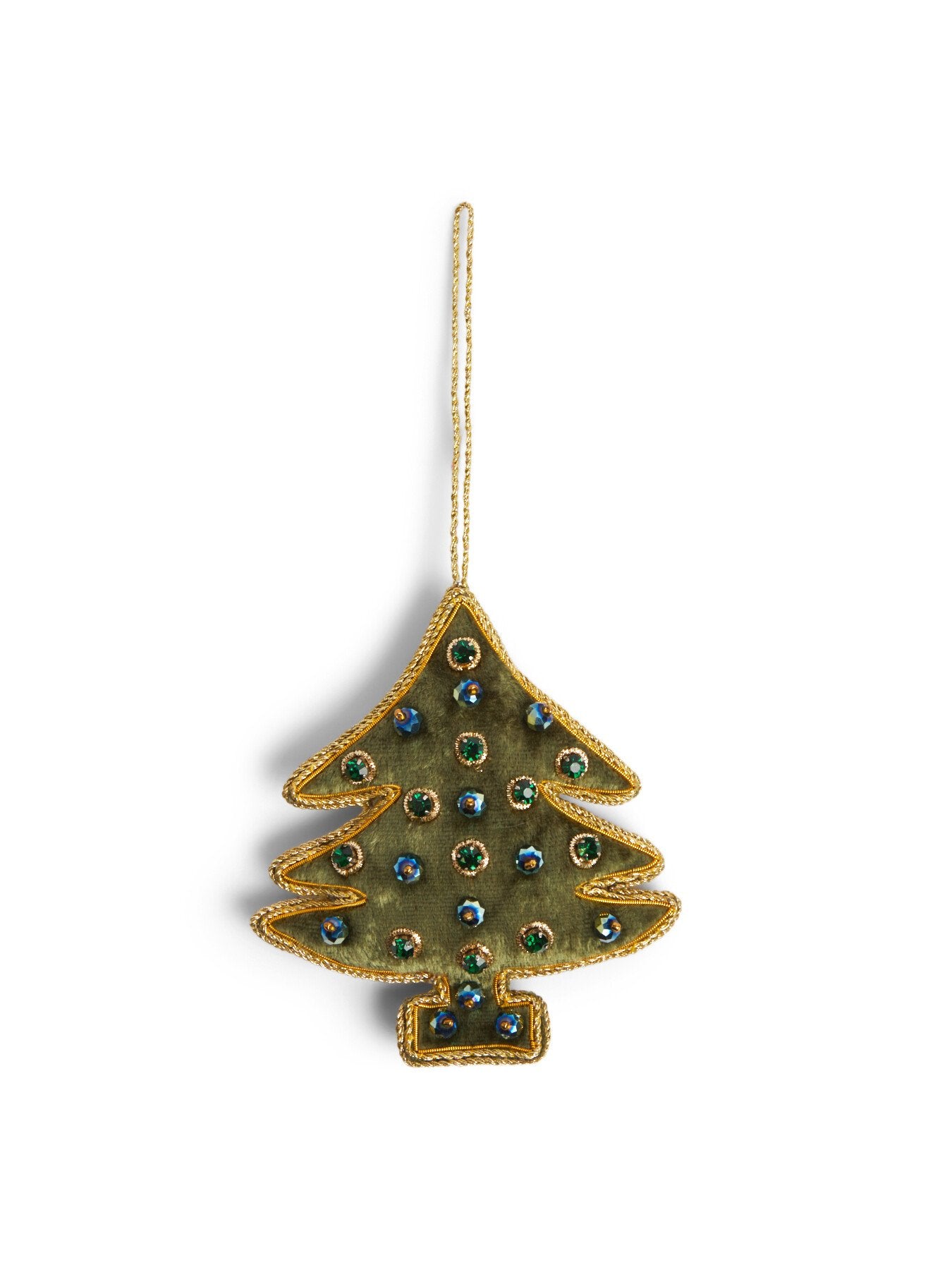 Emerald Crystal Christmas Tree Hanging Decoration