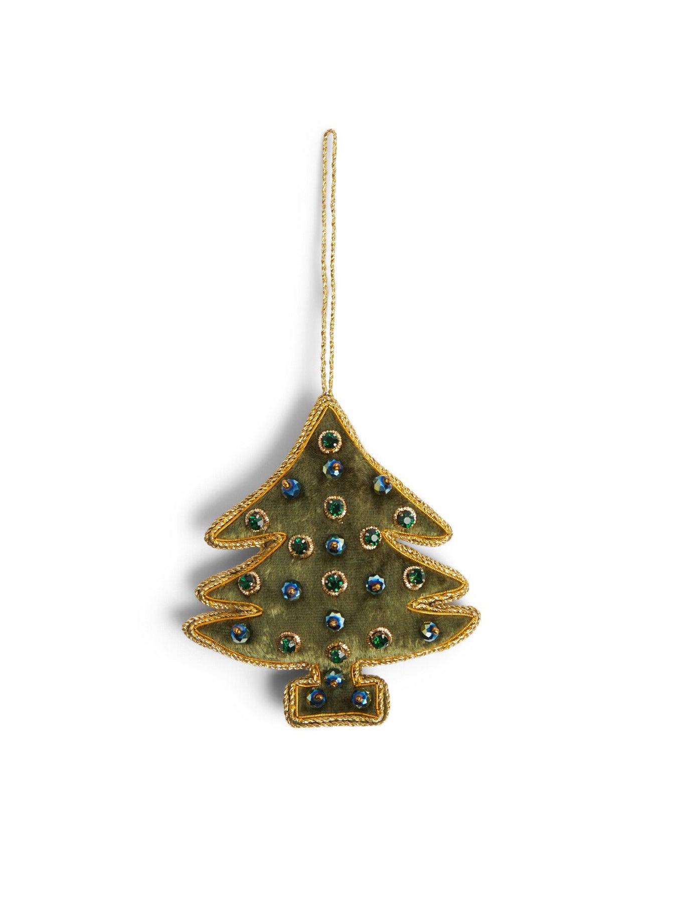 Emerald Crystal Christmas Tree Hanging Decoration