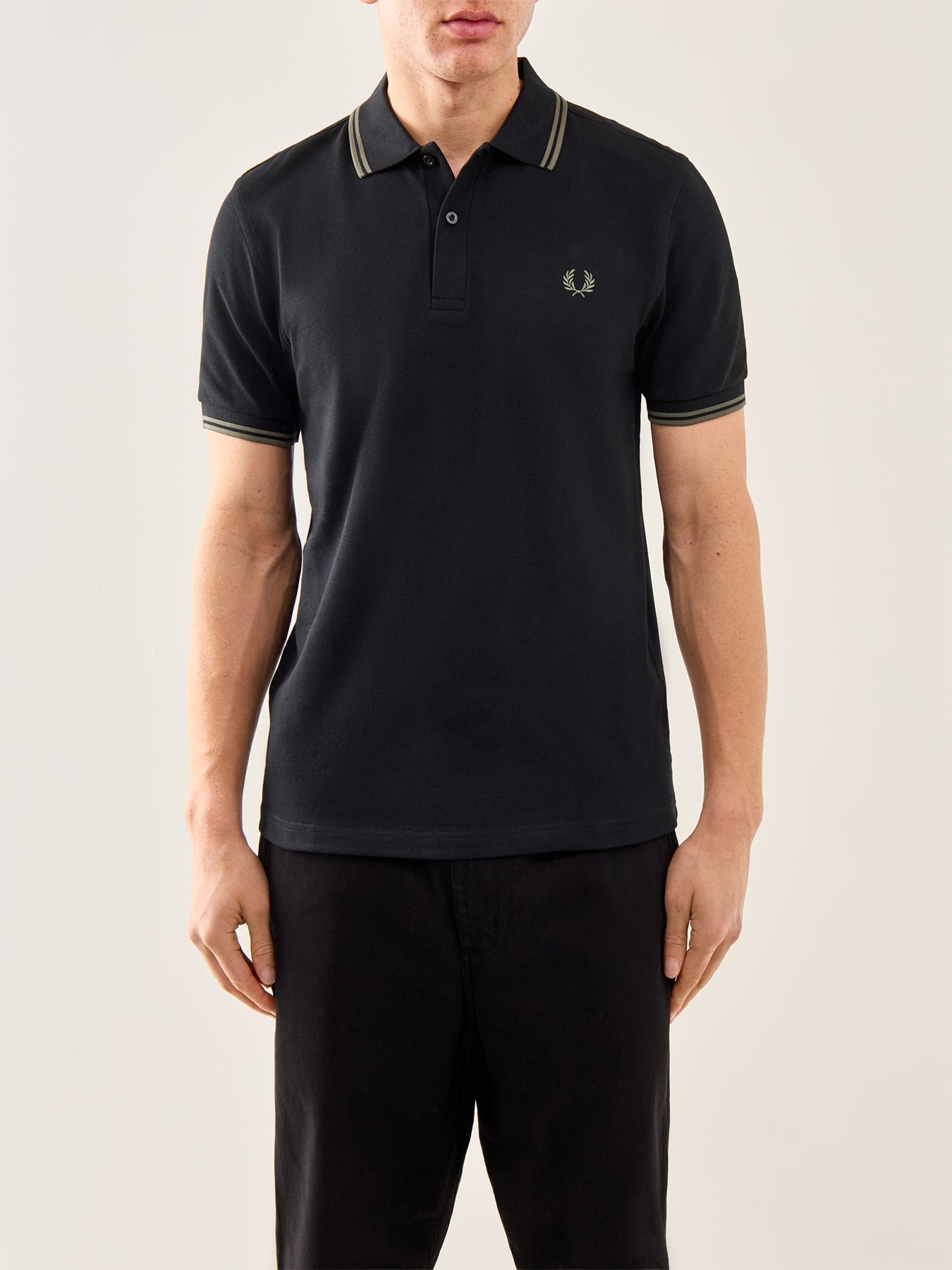 Twin Tipped Polo Shirt Black
