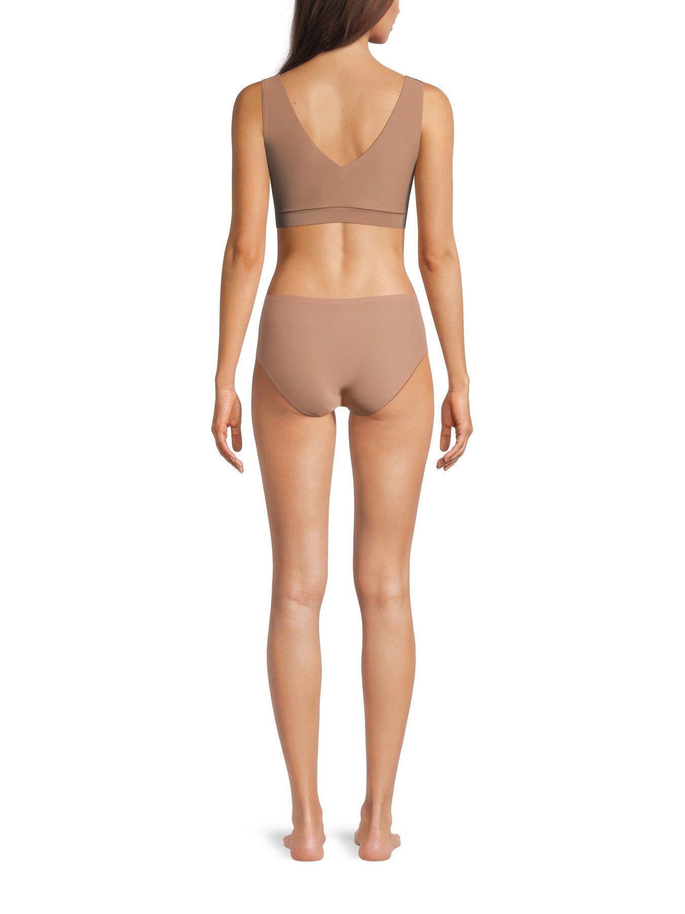 Soft Stretch V Neck Padded Crop Top