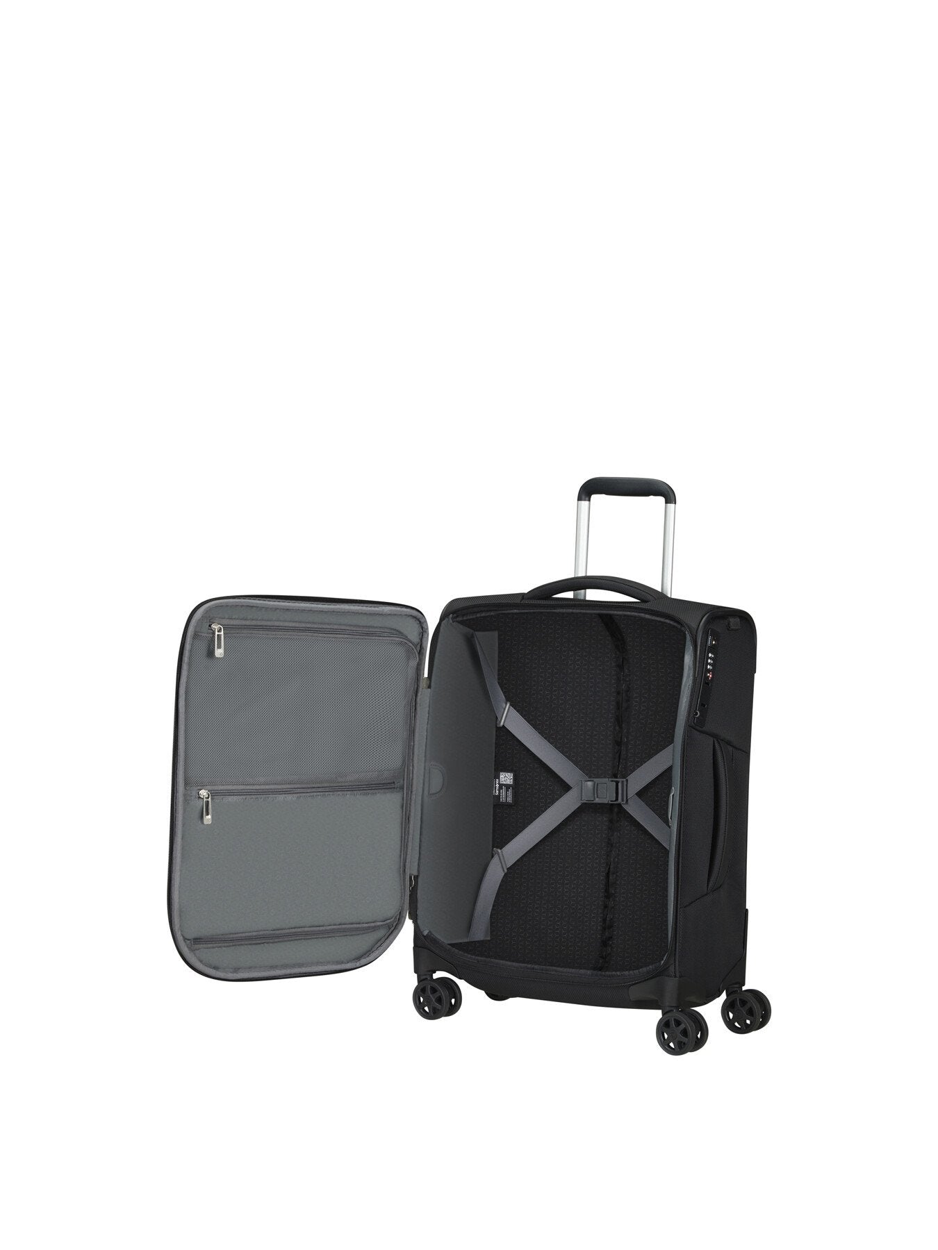 Samsonite Repsark Spinner 4 Wheel 55cm Expandable Suitcase Ozone Black