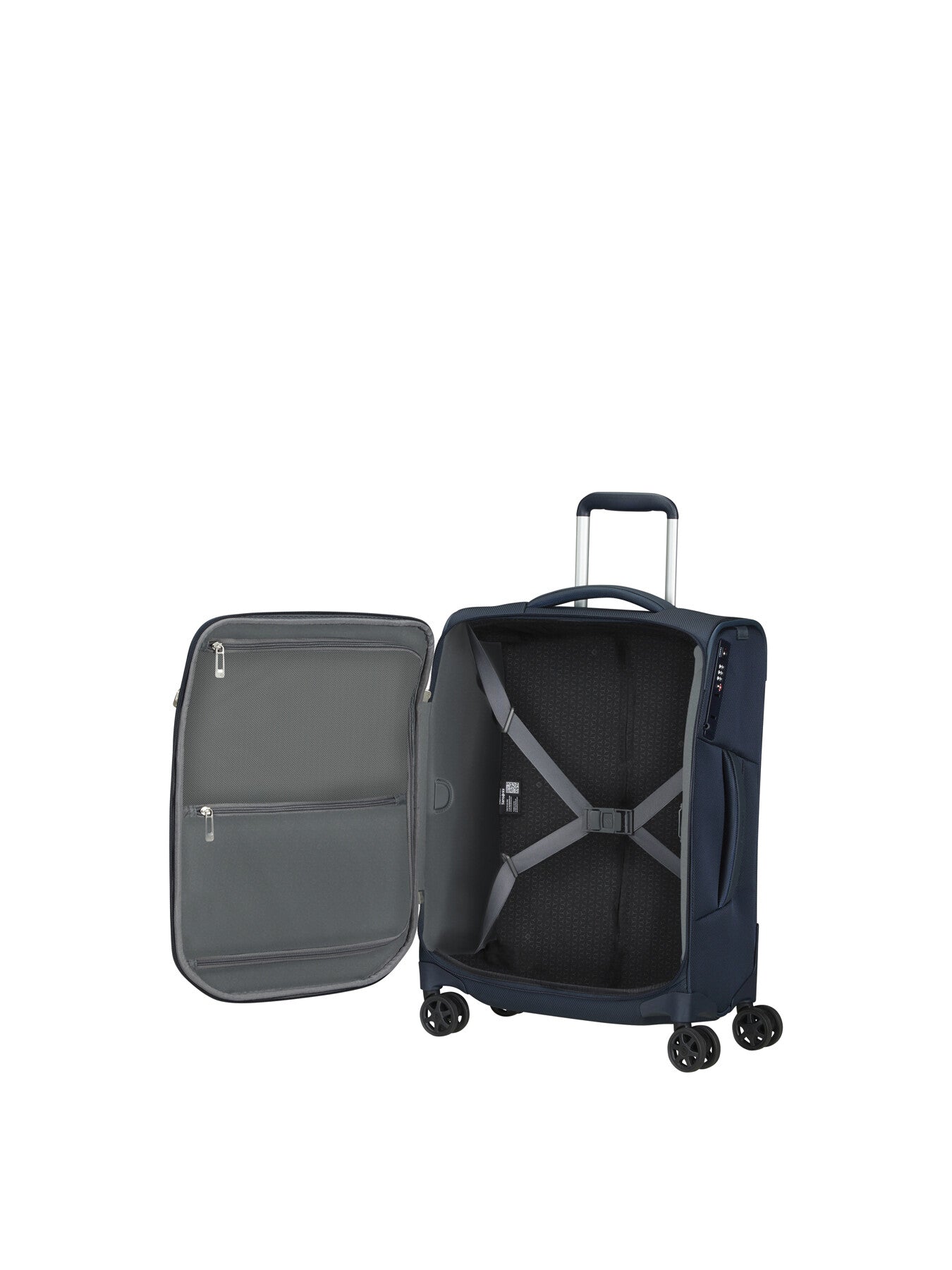 Samsonite Repsark Spinner 4 Wheel 55cm Expandable Suitcase Navy