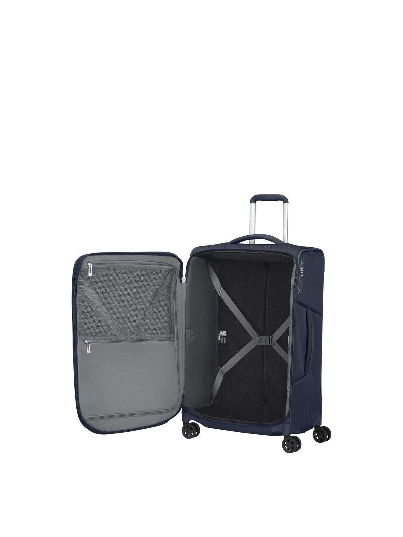 Samsonite Repsark Spinner 4 Wheel Expandable Suitcase Navy 67 cm
