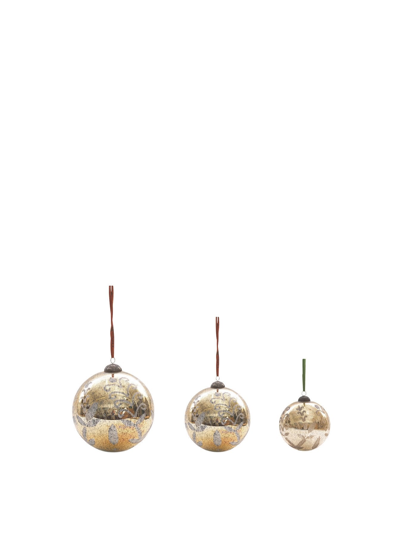 Antique Gold Glass Giant Bauble 20cm