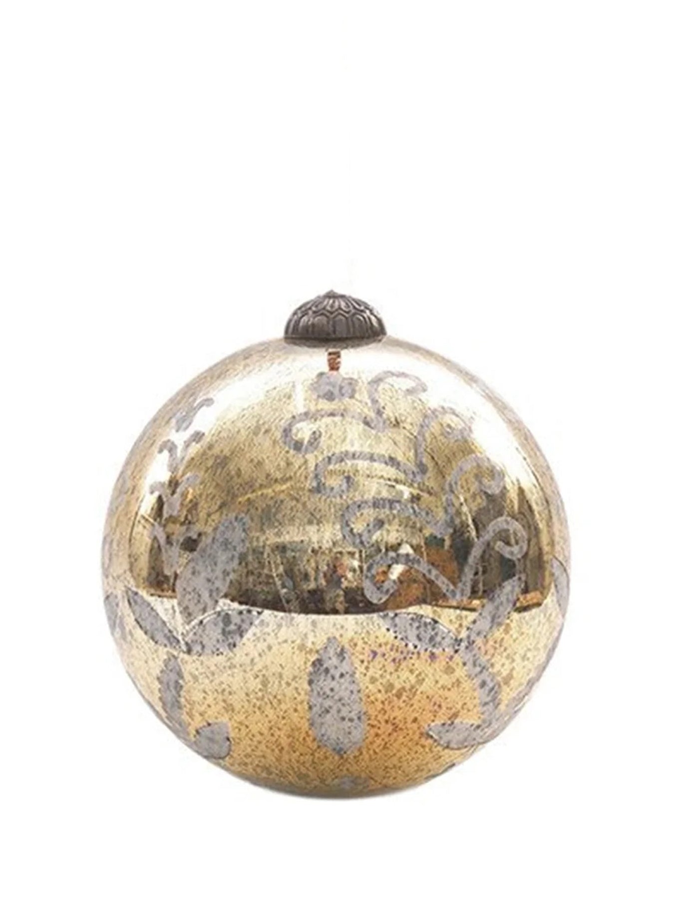 Antique Gold Glass Giant Bauble 20cm