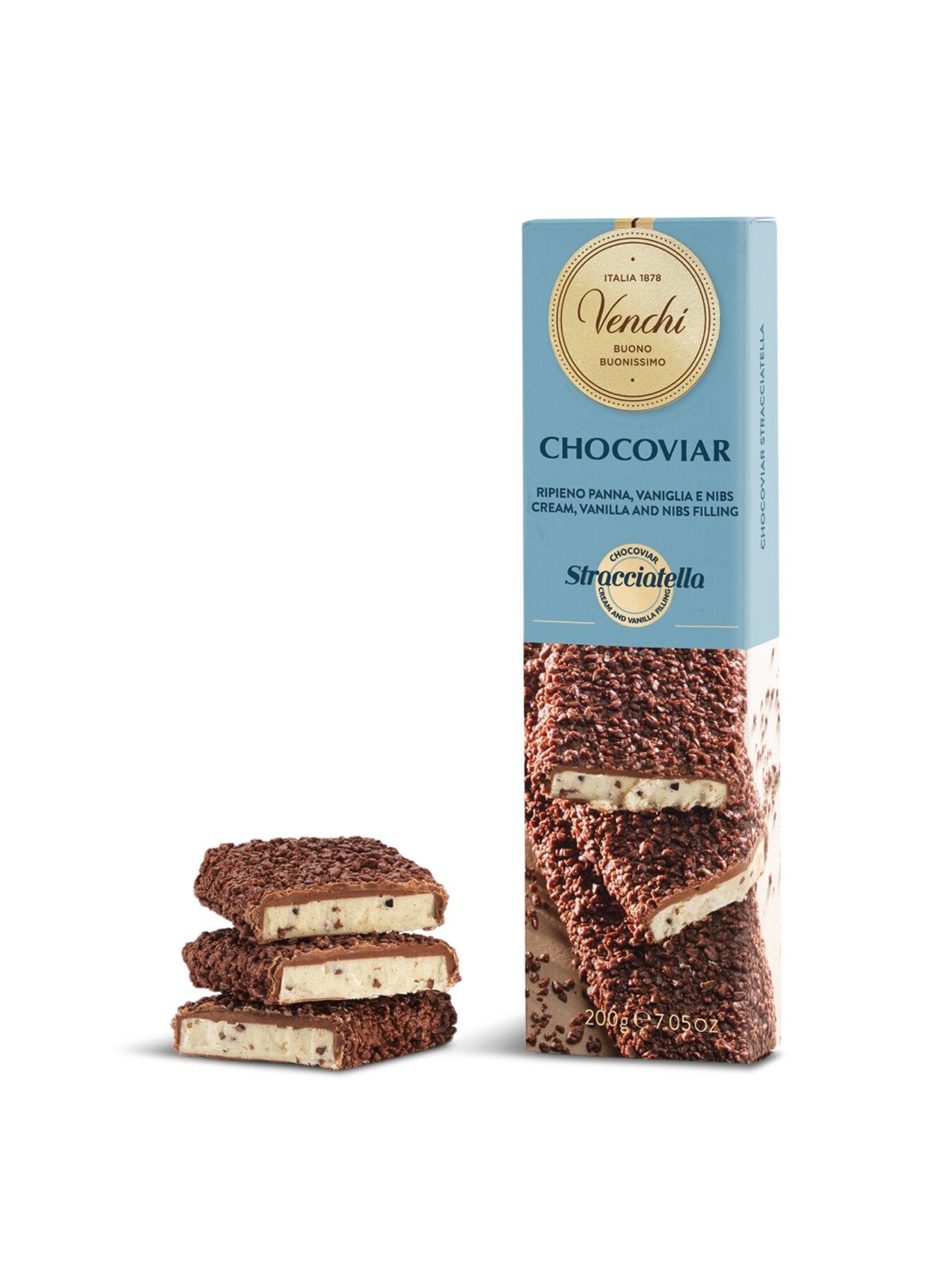Chocoviar Stacciatella Soft Bar 200g
