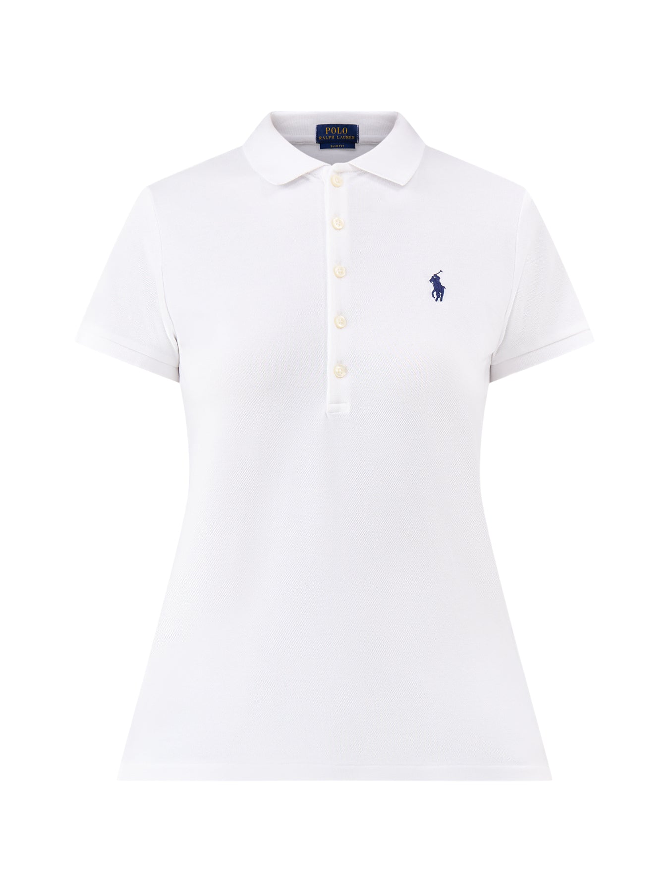 Julie Mesh Polo White