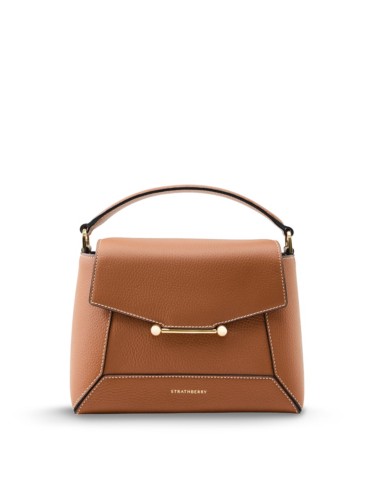 Mosaic Grain Leather Top Handle Bag