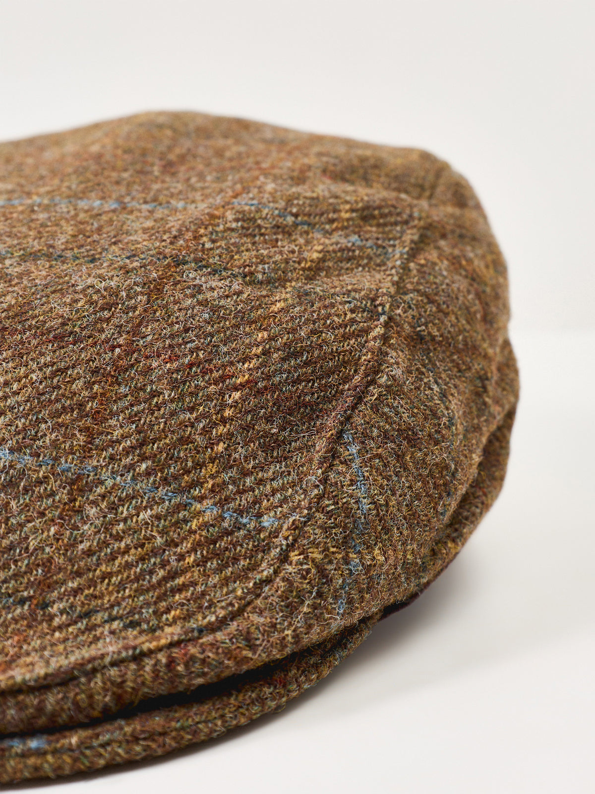 Wool Fonthill Check Tweed Flat Cap - Chestnut