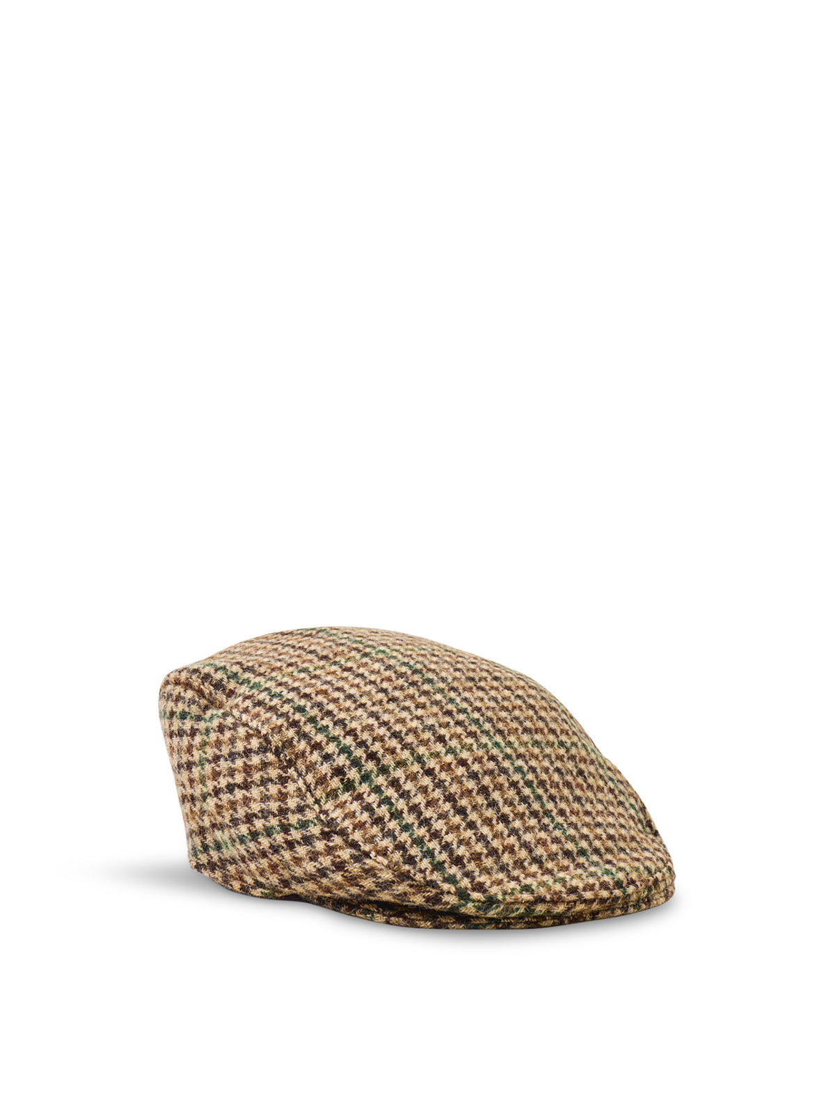 Wool Shearwater Dogtooth Flat Cap - Brown