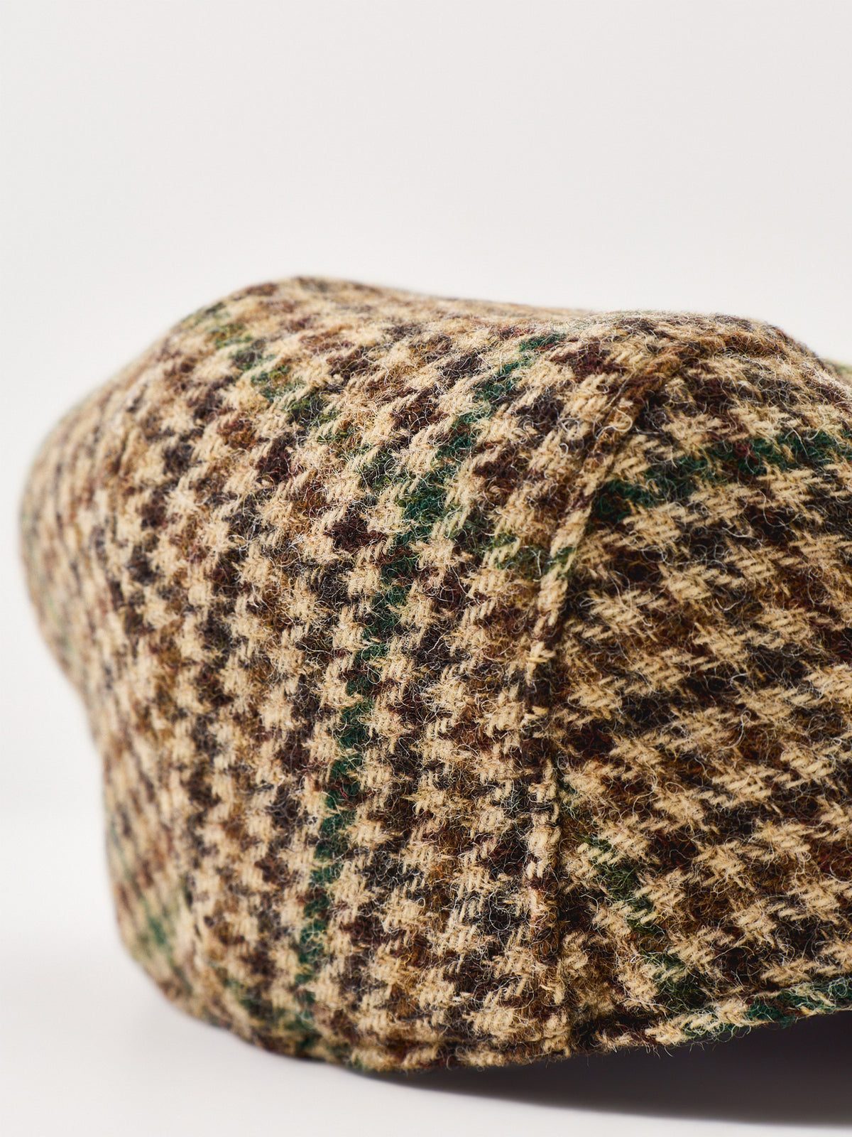 Wool Shearwater Dogtooth Flat Cap - Brown