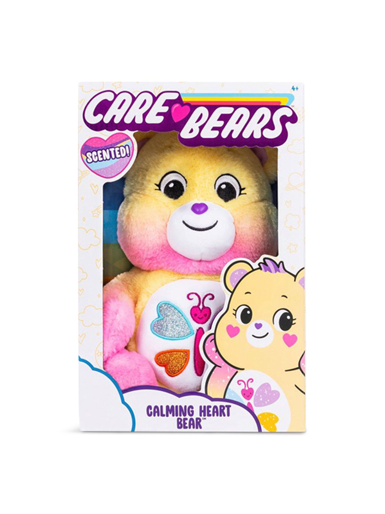 Care Bears 35cm Medium Plush - Calming Heart Bear Cucumber Melon scented with glitter