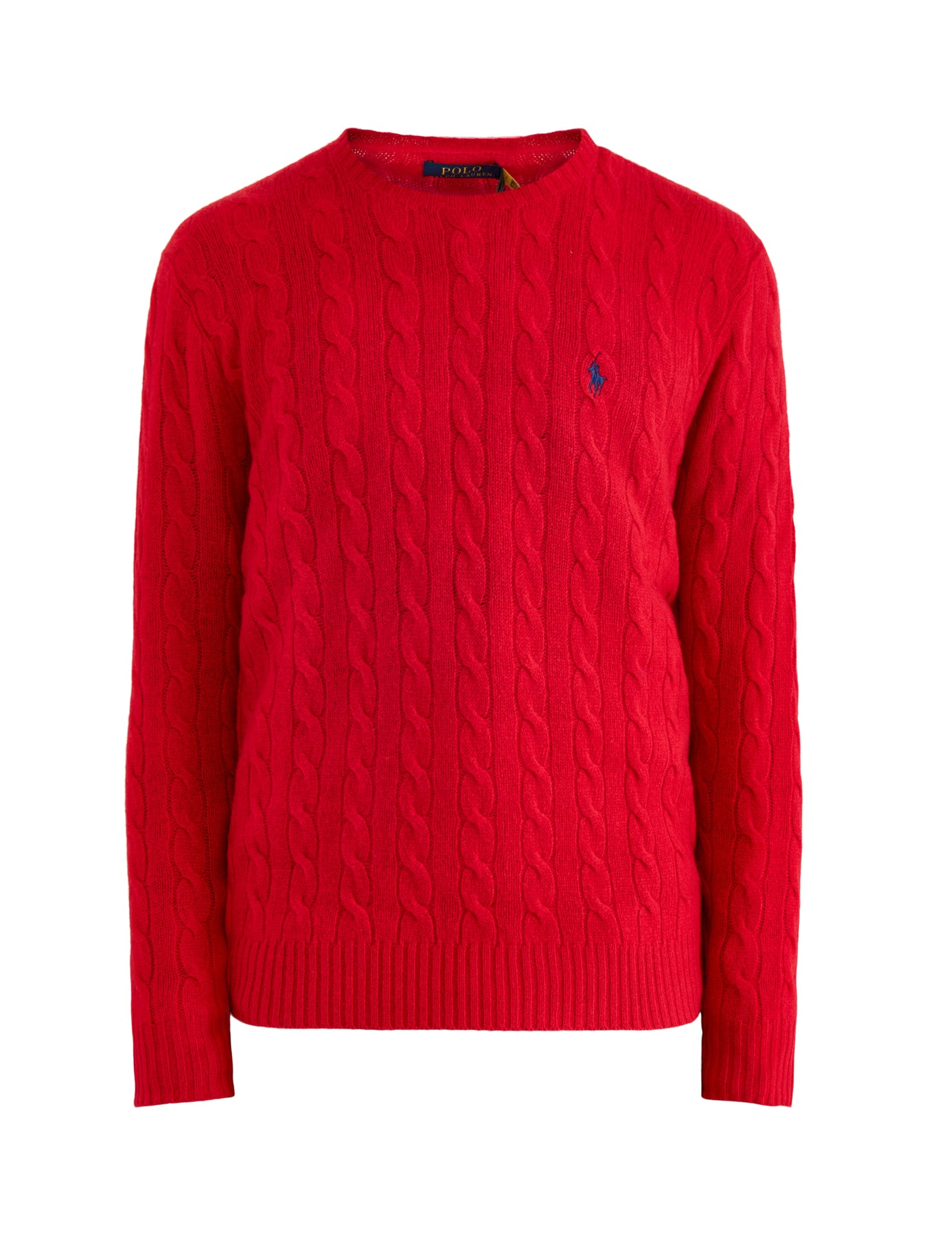 Cable Knit Wool Cashmere Knit Park Ave Red