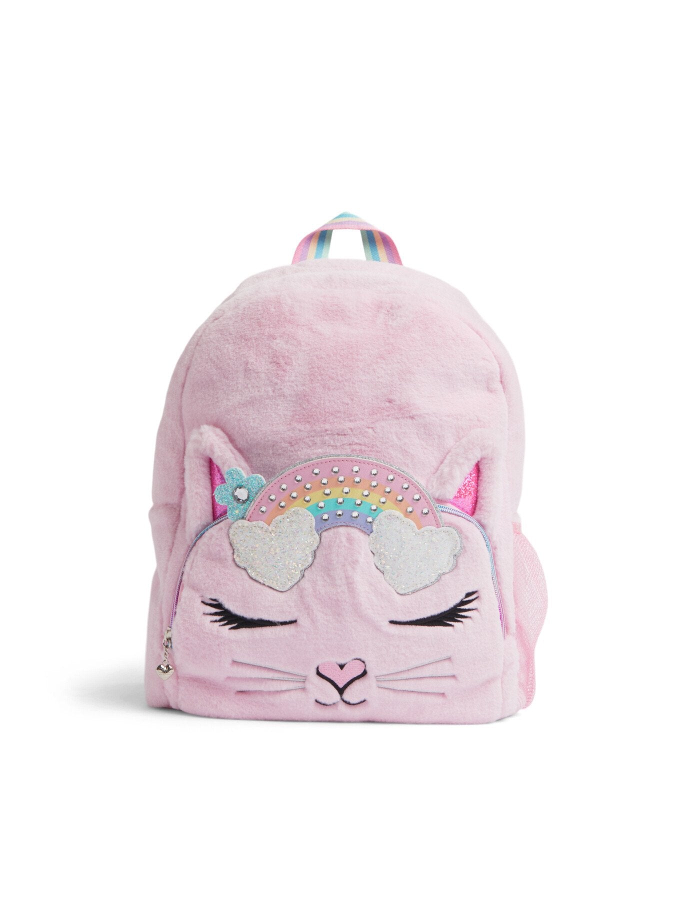 BELLA FAUX FUR RAINBOW CROWN LARGE BACKPACK