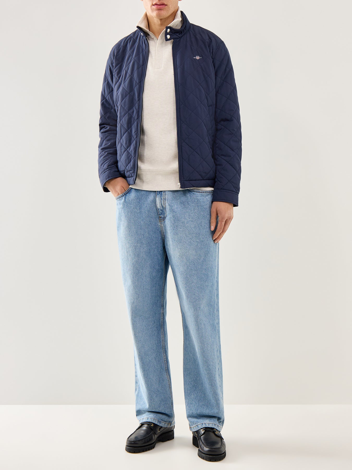 Quilted Windcheater Jacket Navy