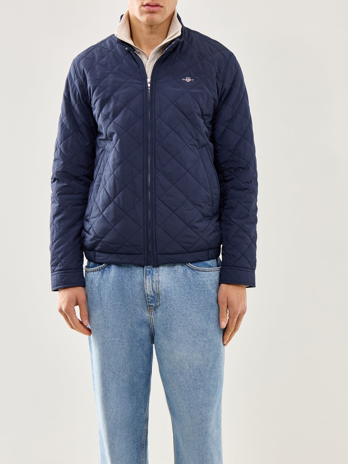 Quilted Windcheater Jacket Navy