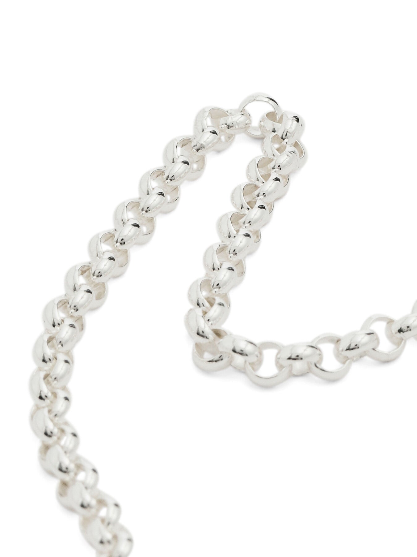 Small Silver T-bar Clasp on Belcher Chain Bracelet