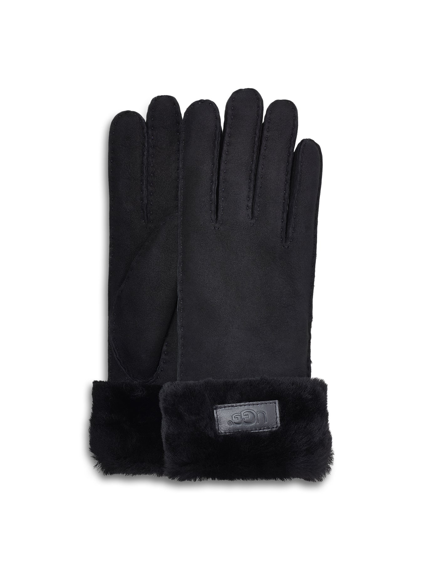Turn Up Cuff Mittens Black