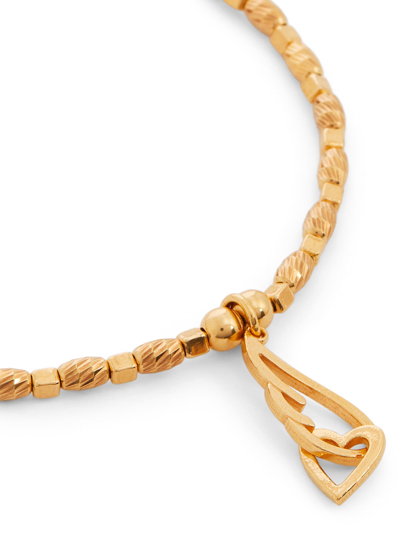 Soul Glow Interlocking Heart And Angel Wing Bracelet