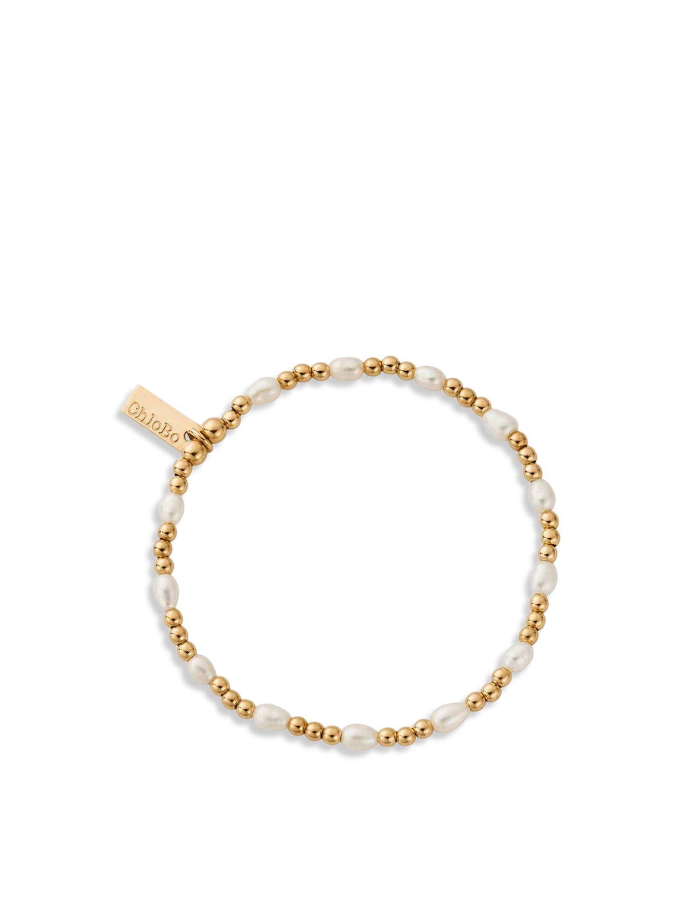 Cute Charm Pearl Drop Beaded Bracelet Gold