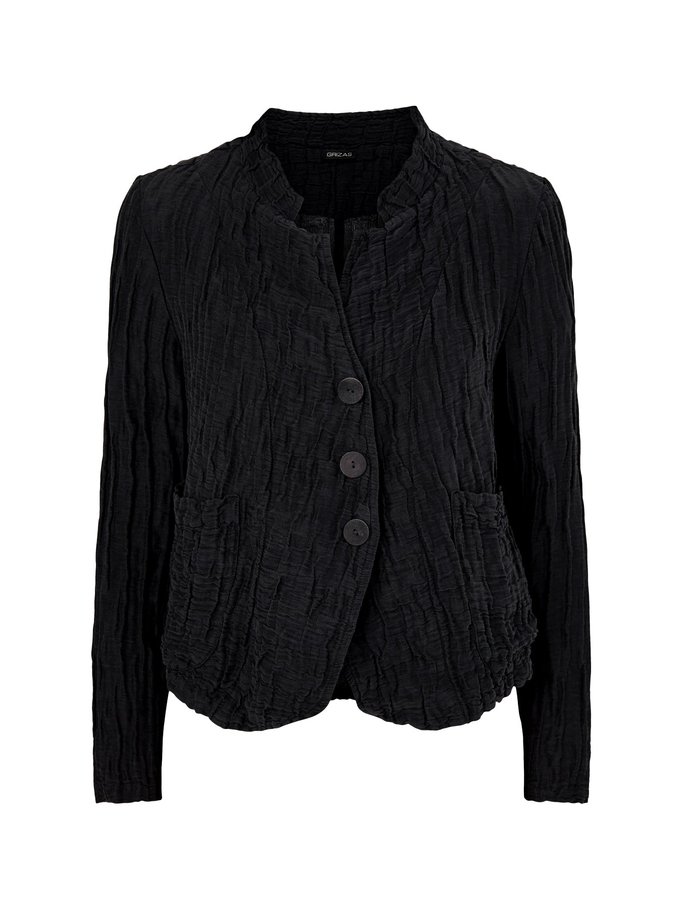 Silk Crinkle Jacket Black