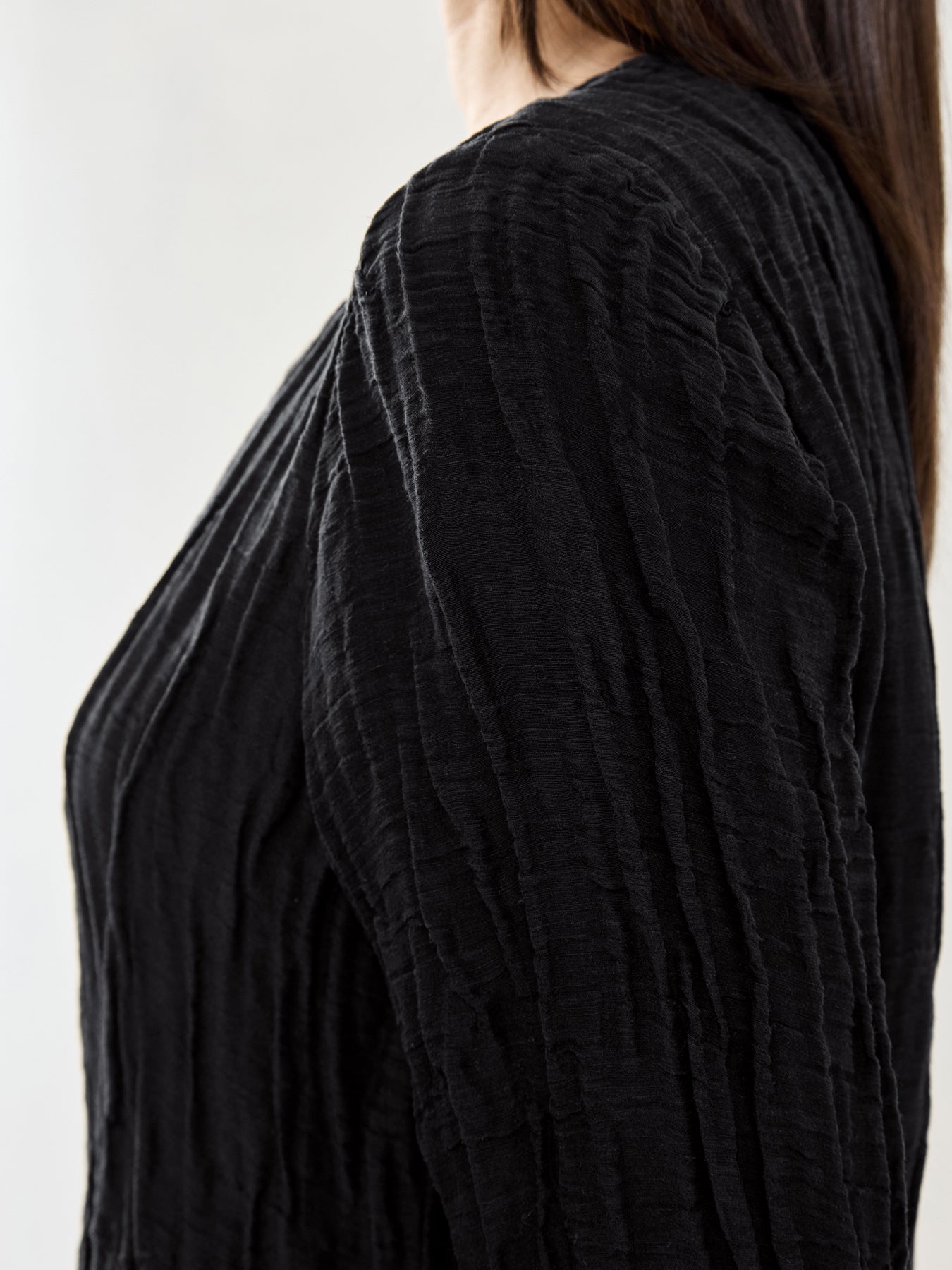 Silk Crinkle Jacket Black