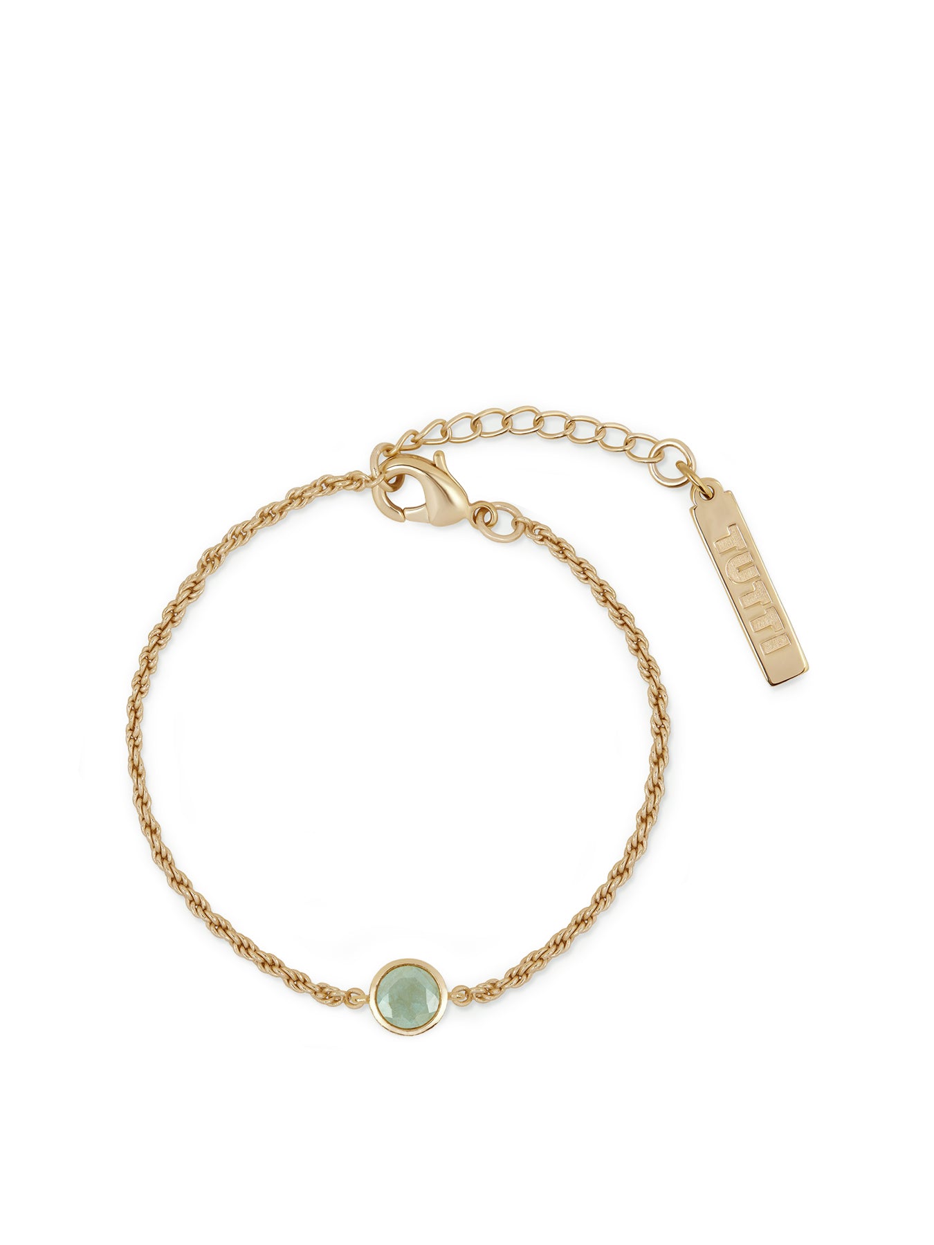 Aquamarine Birthstone Bracelet Gold