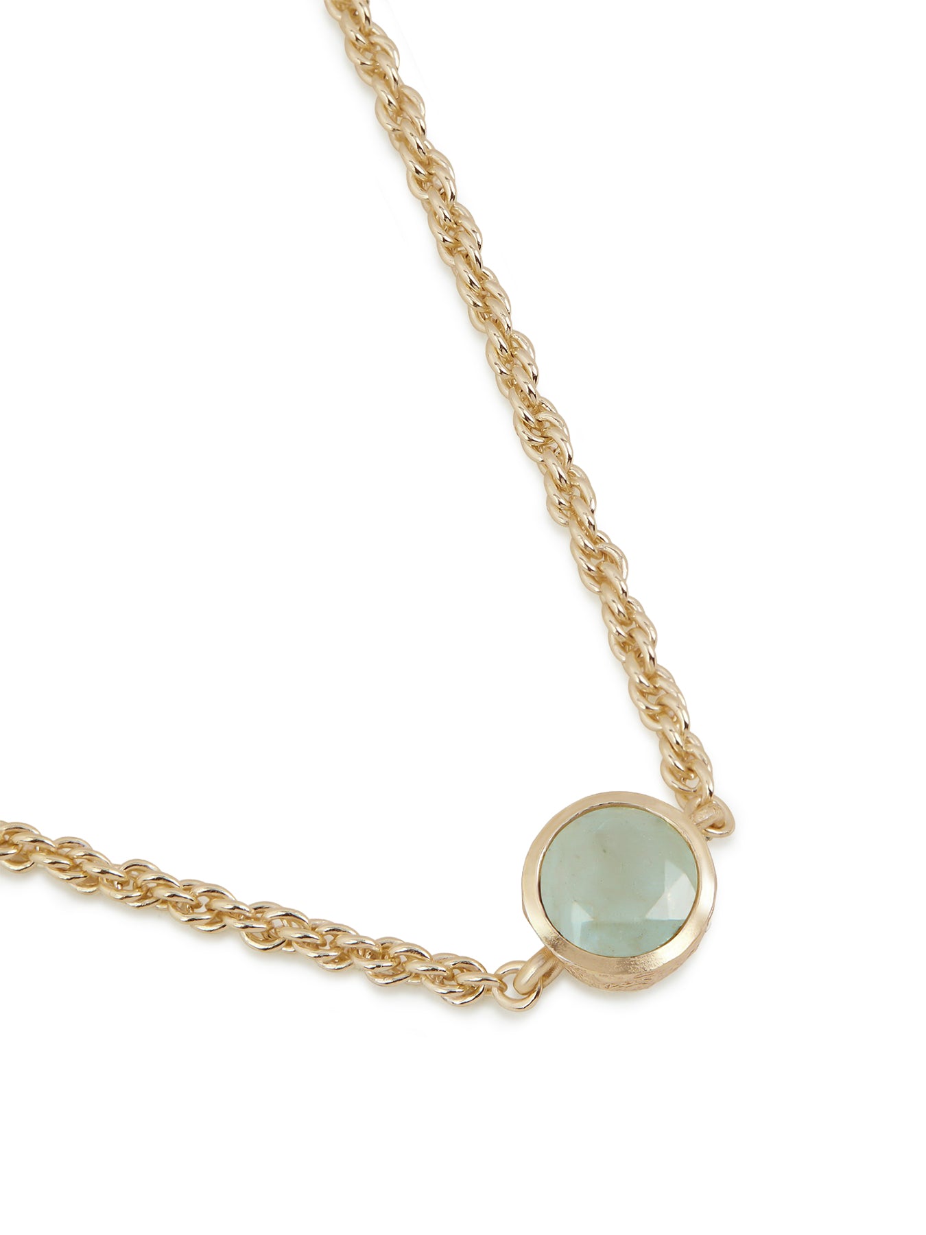 Aquamarine Birthstone Bracelet Gold