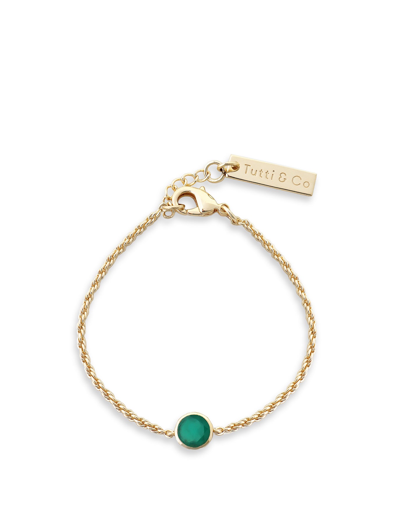 Green Onyx May Birthstone Bracelet