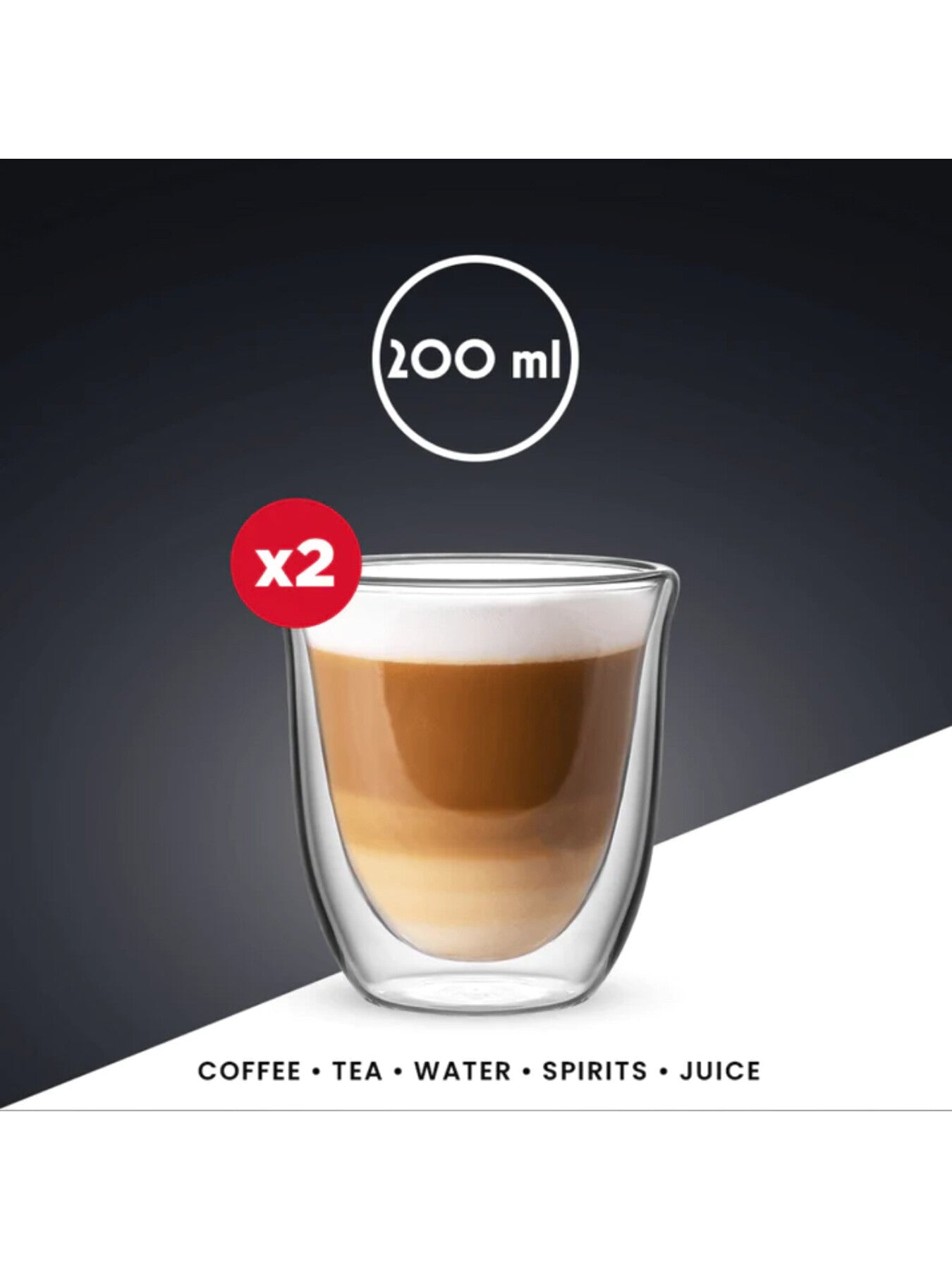 Firenze Double Walled Cappuccino Glass Set of 2