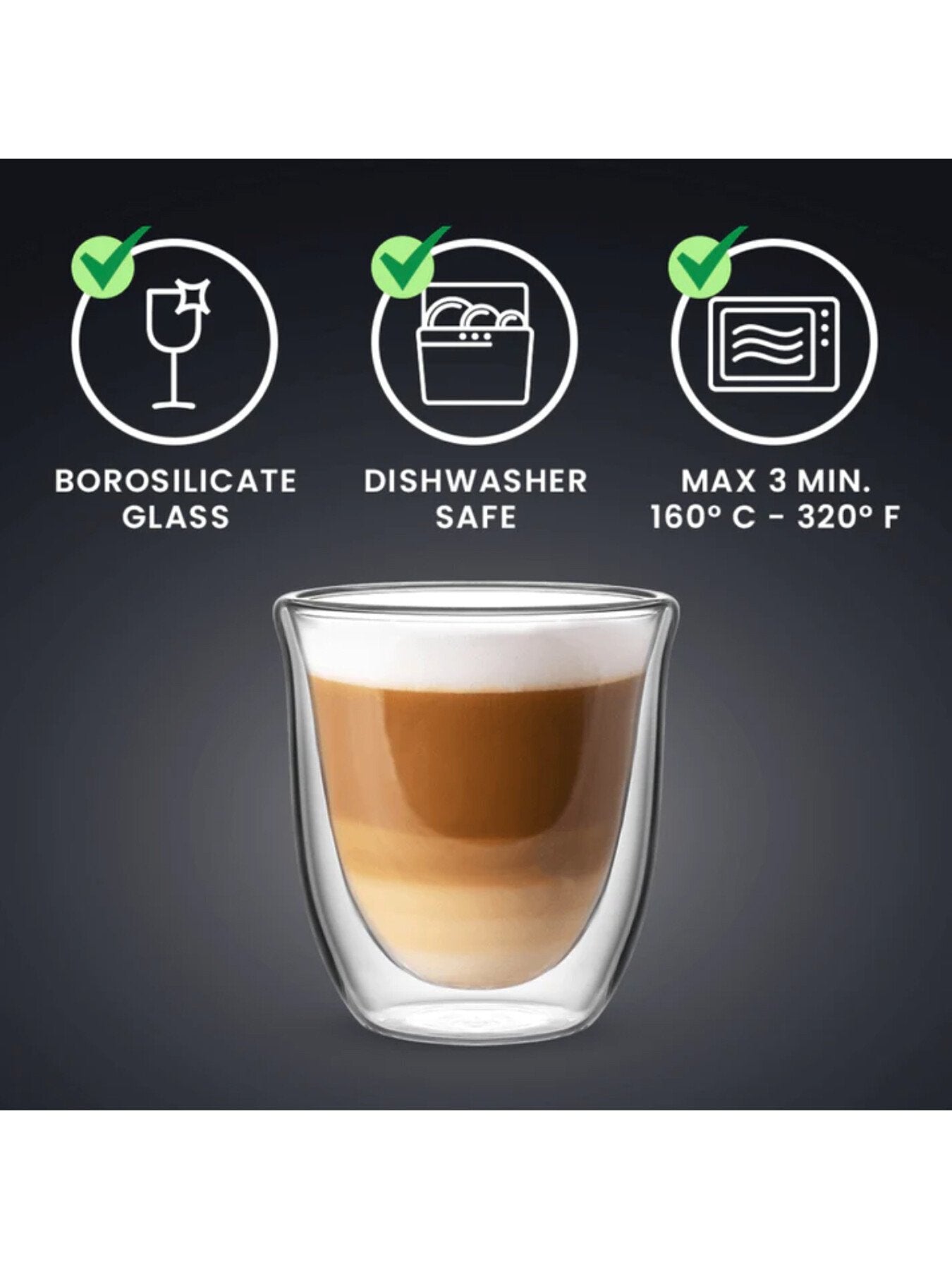 Firenze Double Walled Cappuccino Glass Set of 2