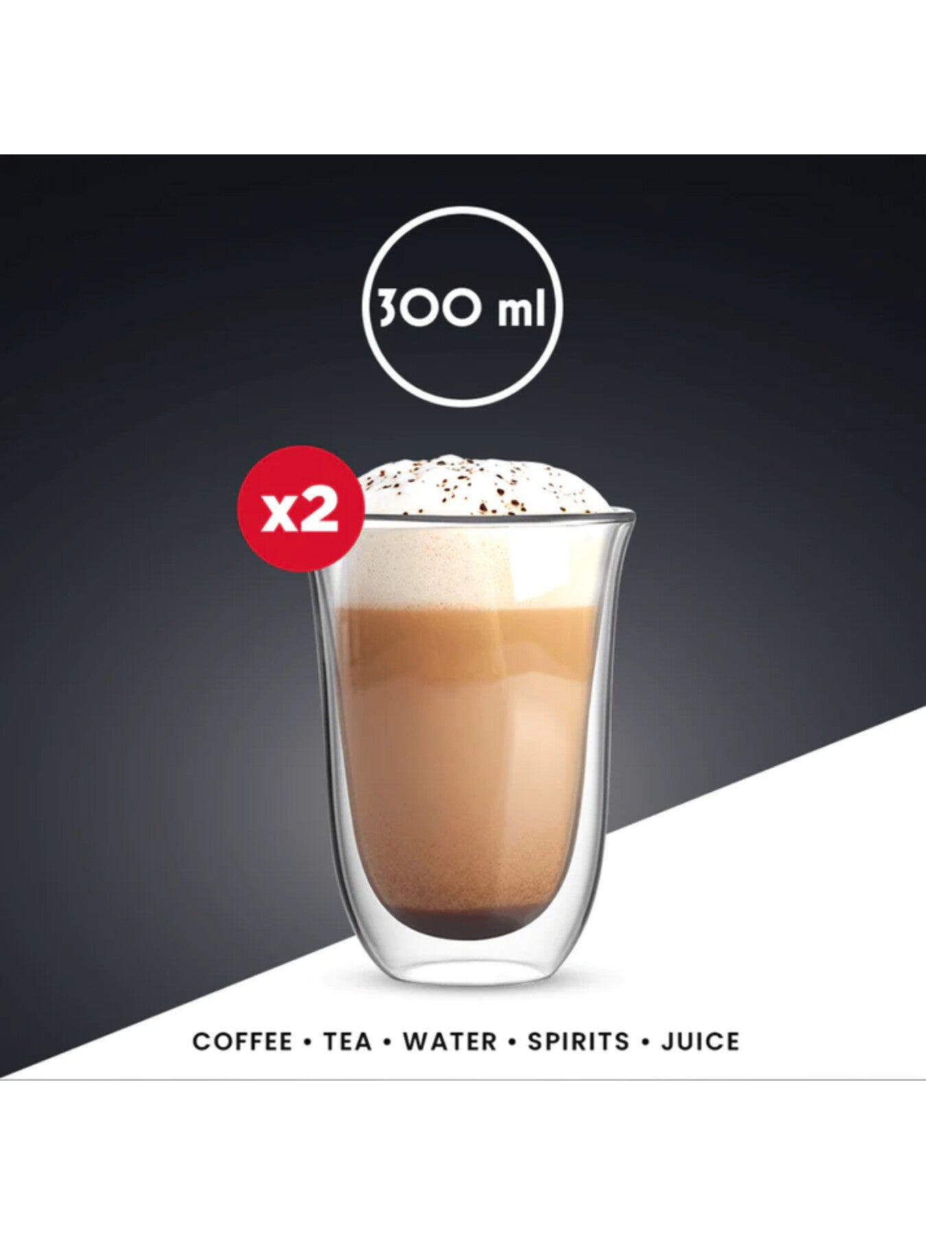 Firenze Double Walled Latte Glass Set of 2