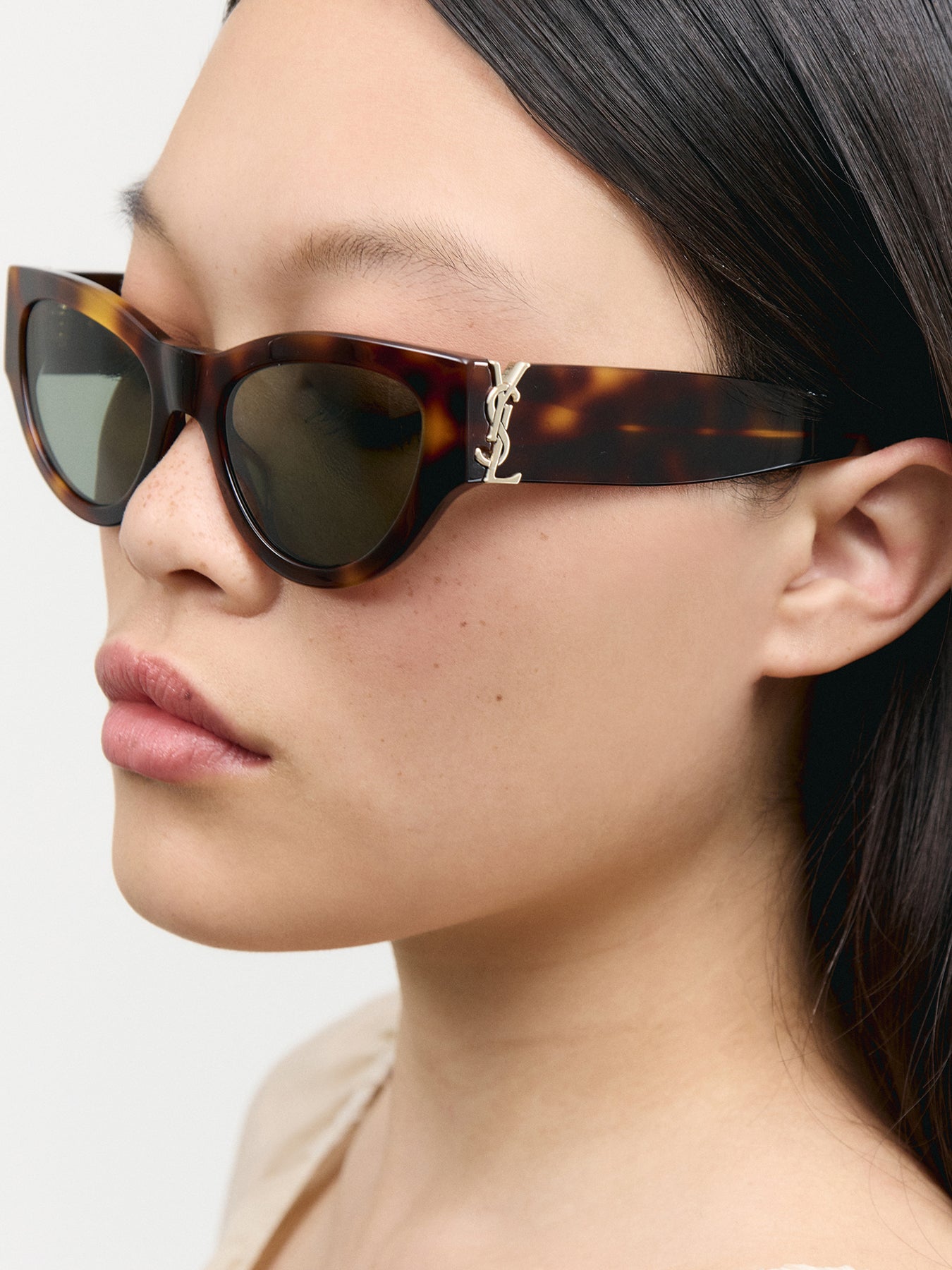 SLM94 Cat-Eye Tortoise Acetate Sunglasses