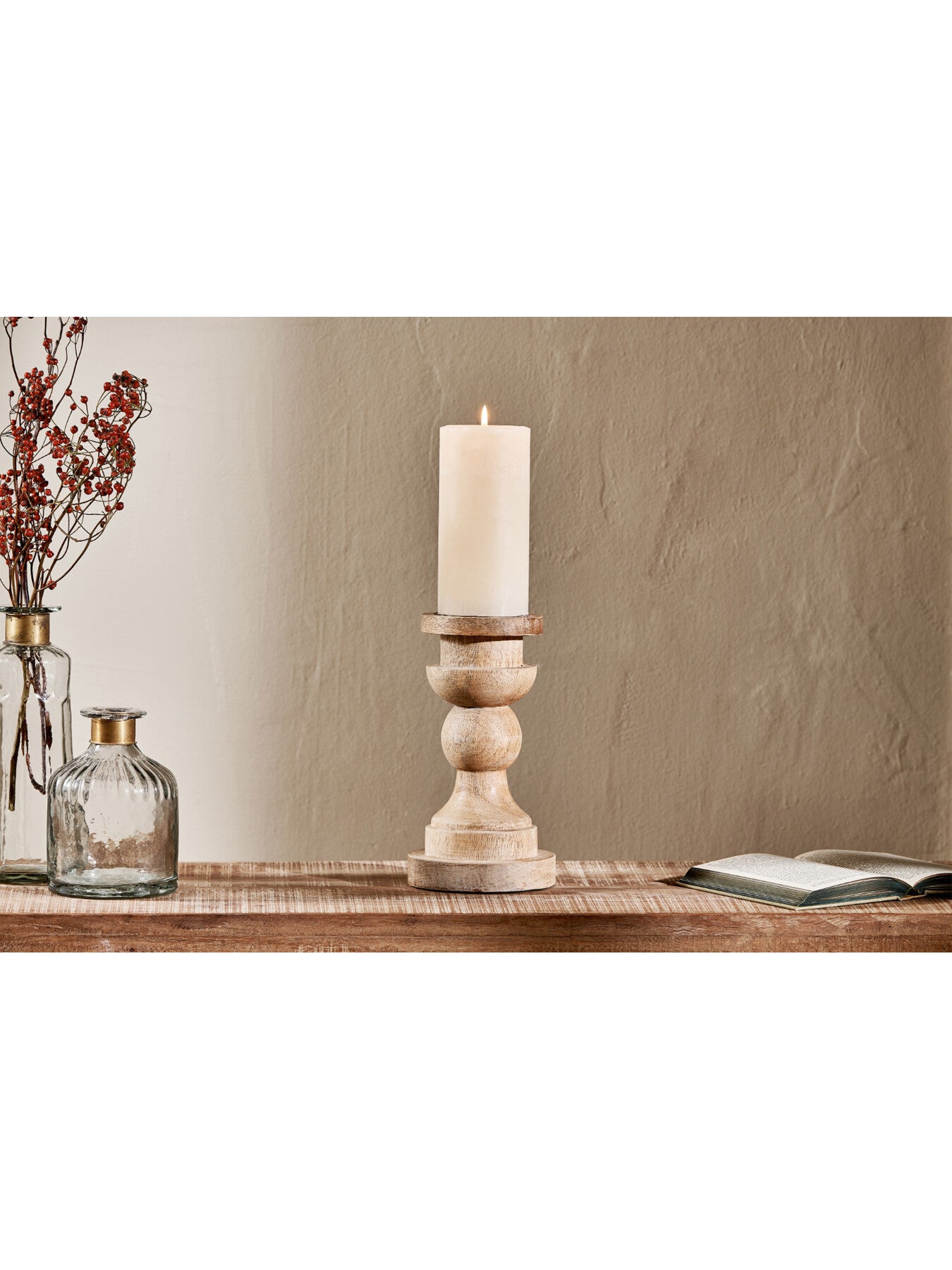 Kibibi Candlestick Mango Wood