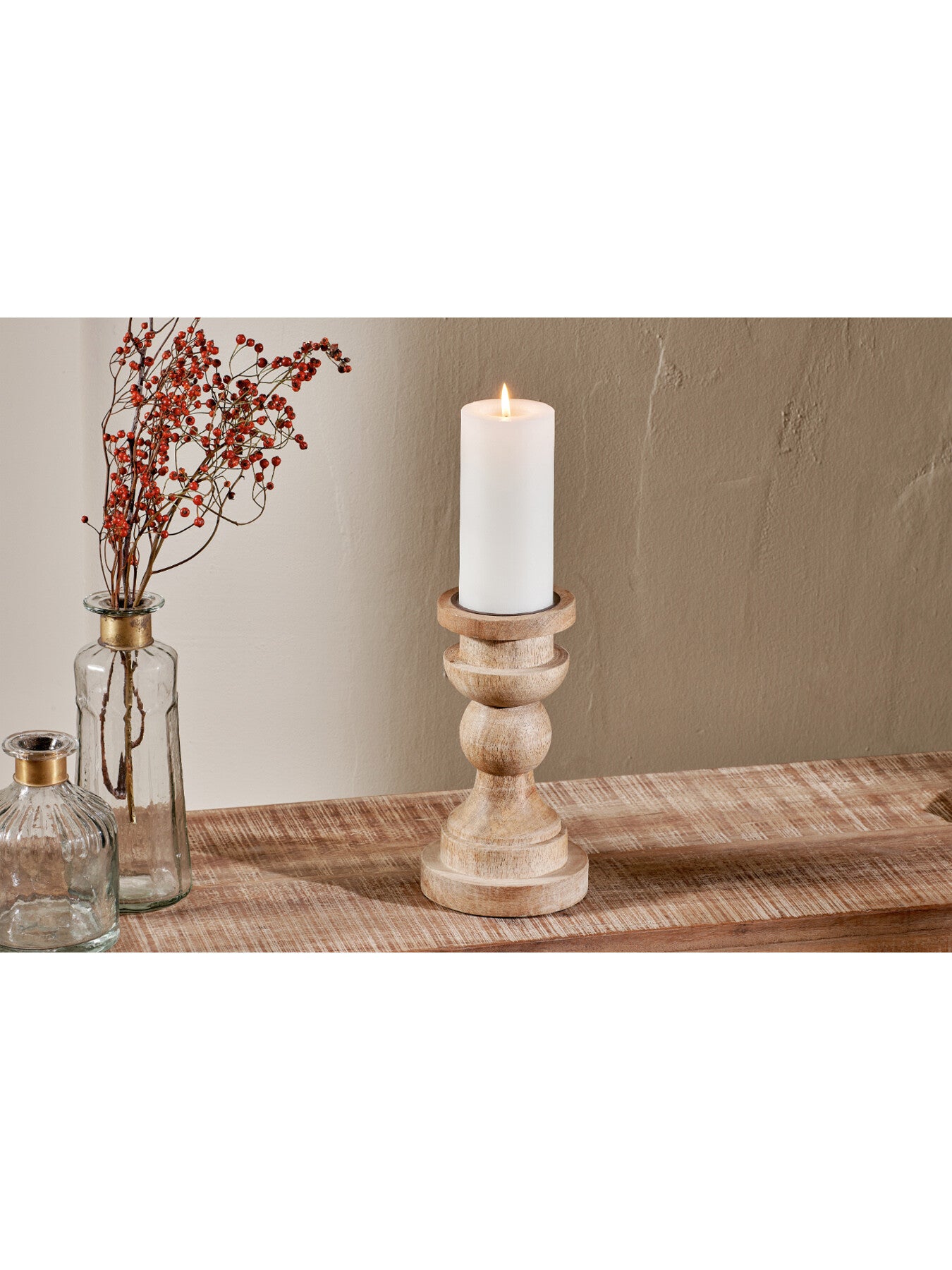Kibibi Candlestick Mango Wood