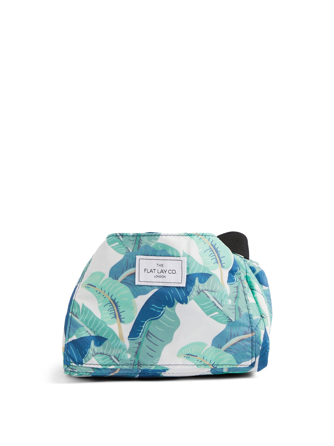 Open Flat Makeup Bag In Tropical Leaves
