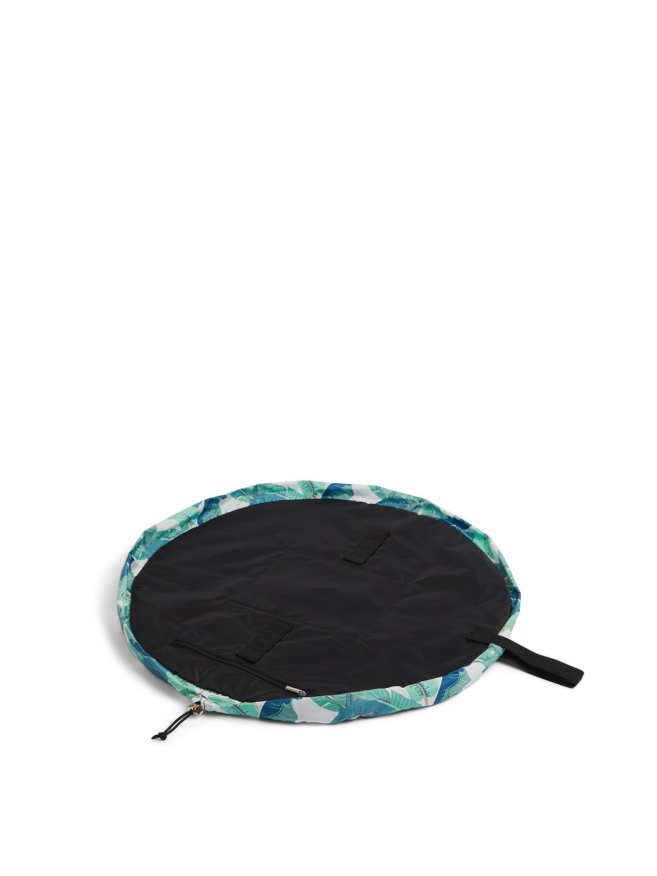 Open Flat Makeup Bag In Tropical Leaves