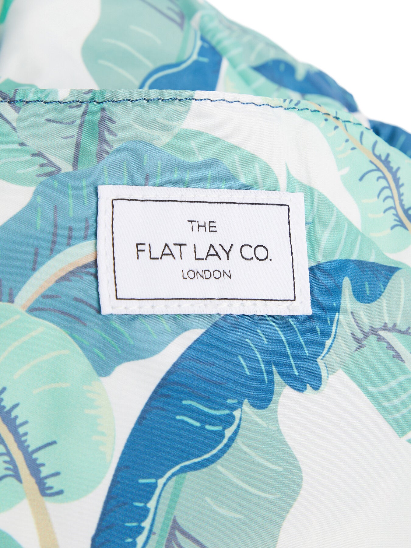 Open Flat Makeup Bag In Tropical Leaves