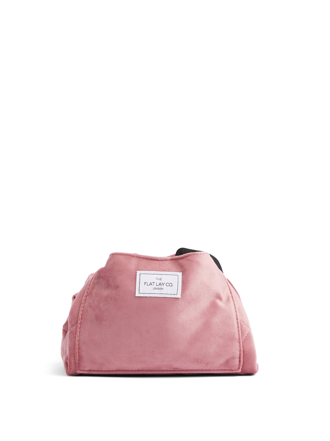 Open Flat Makeup Bag In Pink Velvet