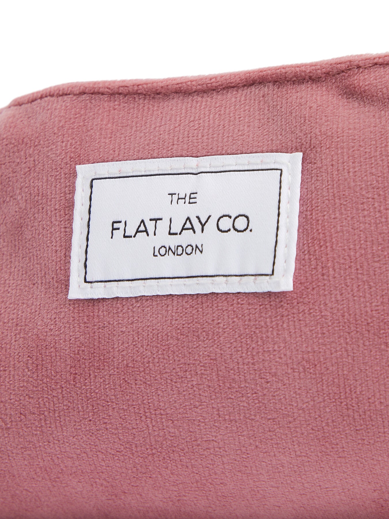 Open Flat Makeup Bag In Pink Velvet