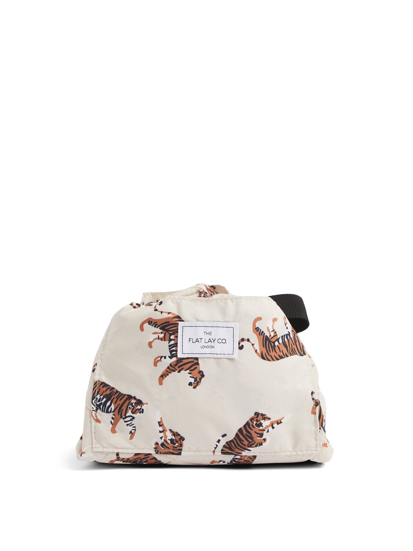 Open Flat Makeup Bag In Neutral Tigers