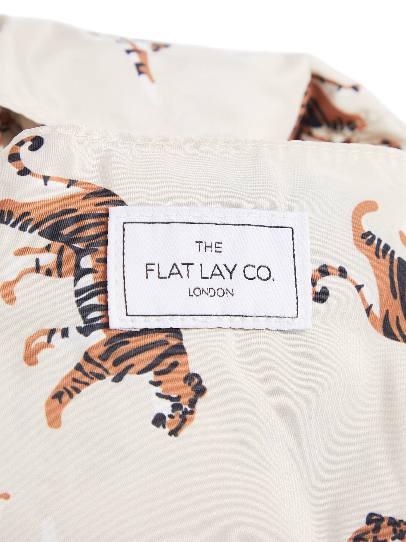 Open Flat Makeup Bag In Neutral Tigers