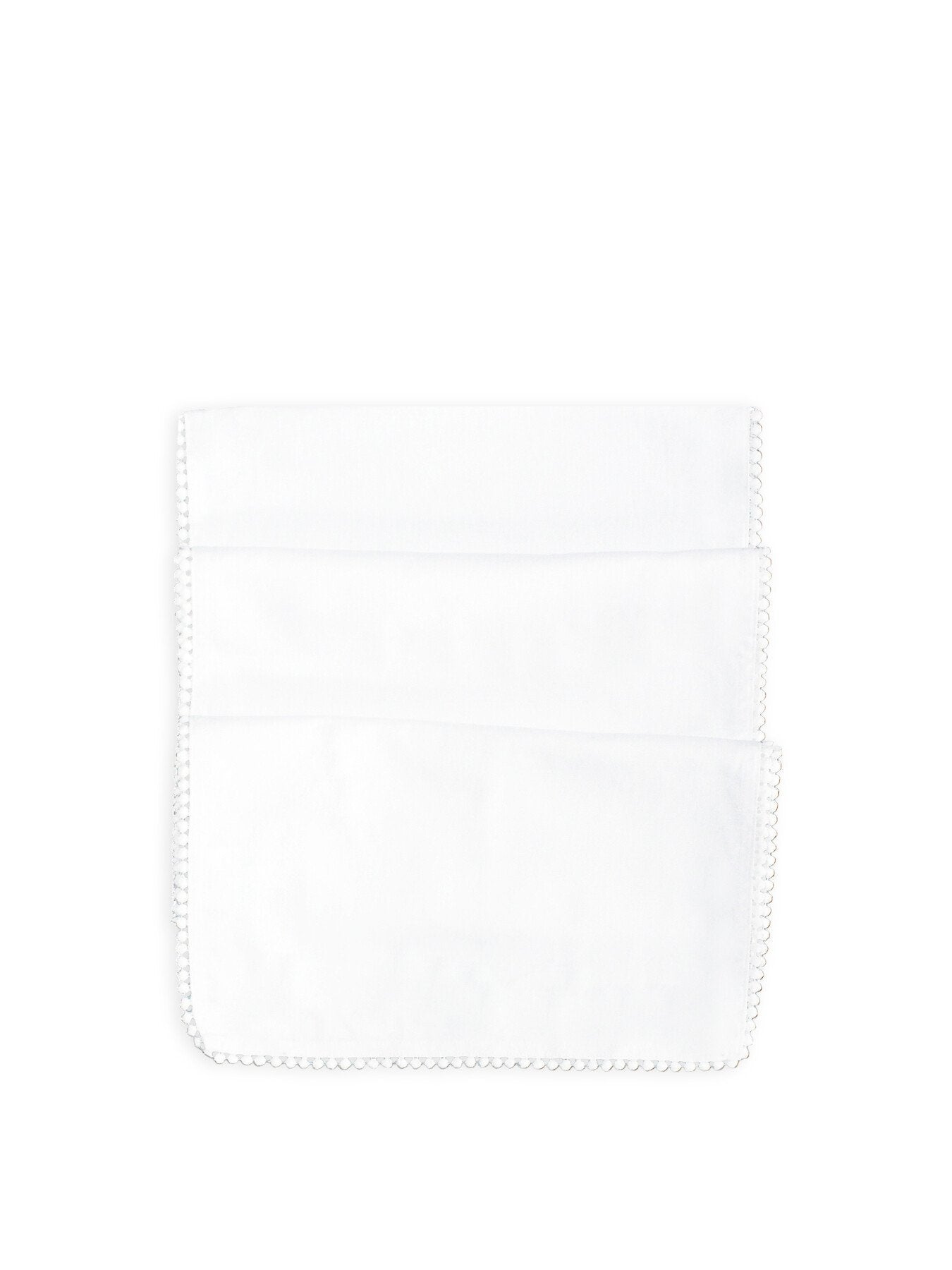 Pearl White Table Runner with French Knot