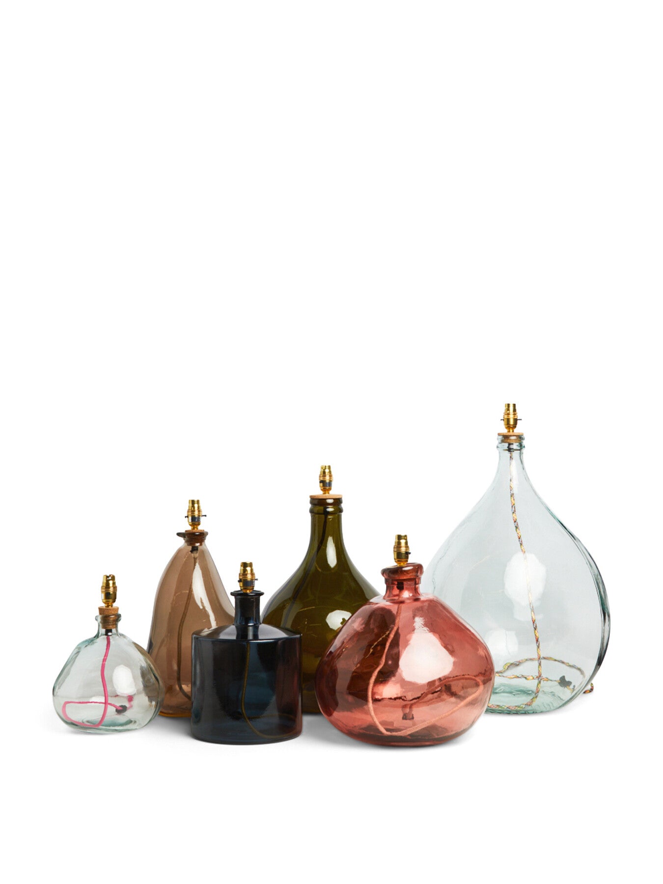 42cm Bubble Lamp Base with Cream Flex