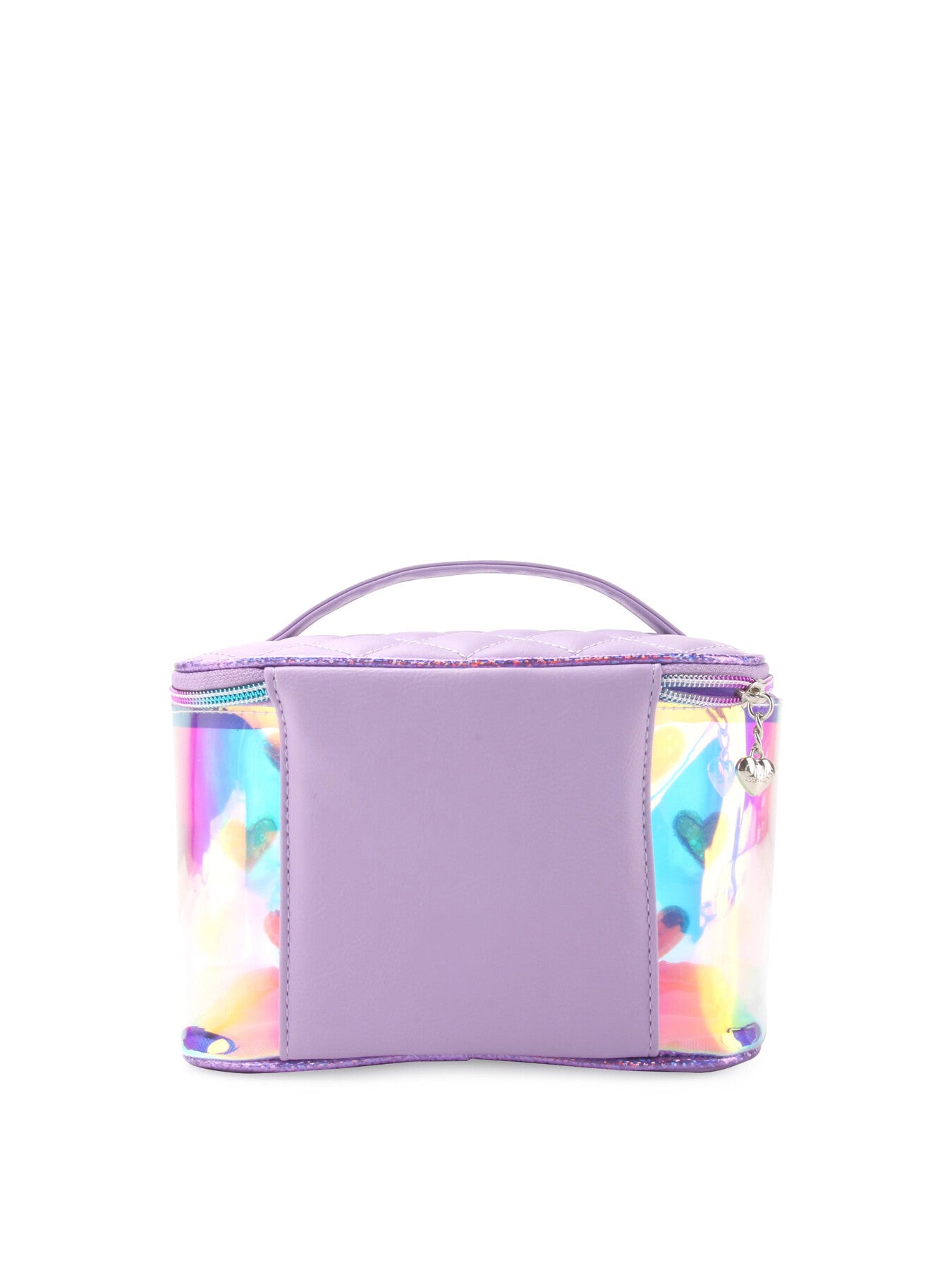HEART PRINT CLEAR TRAIN CASE