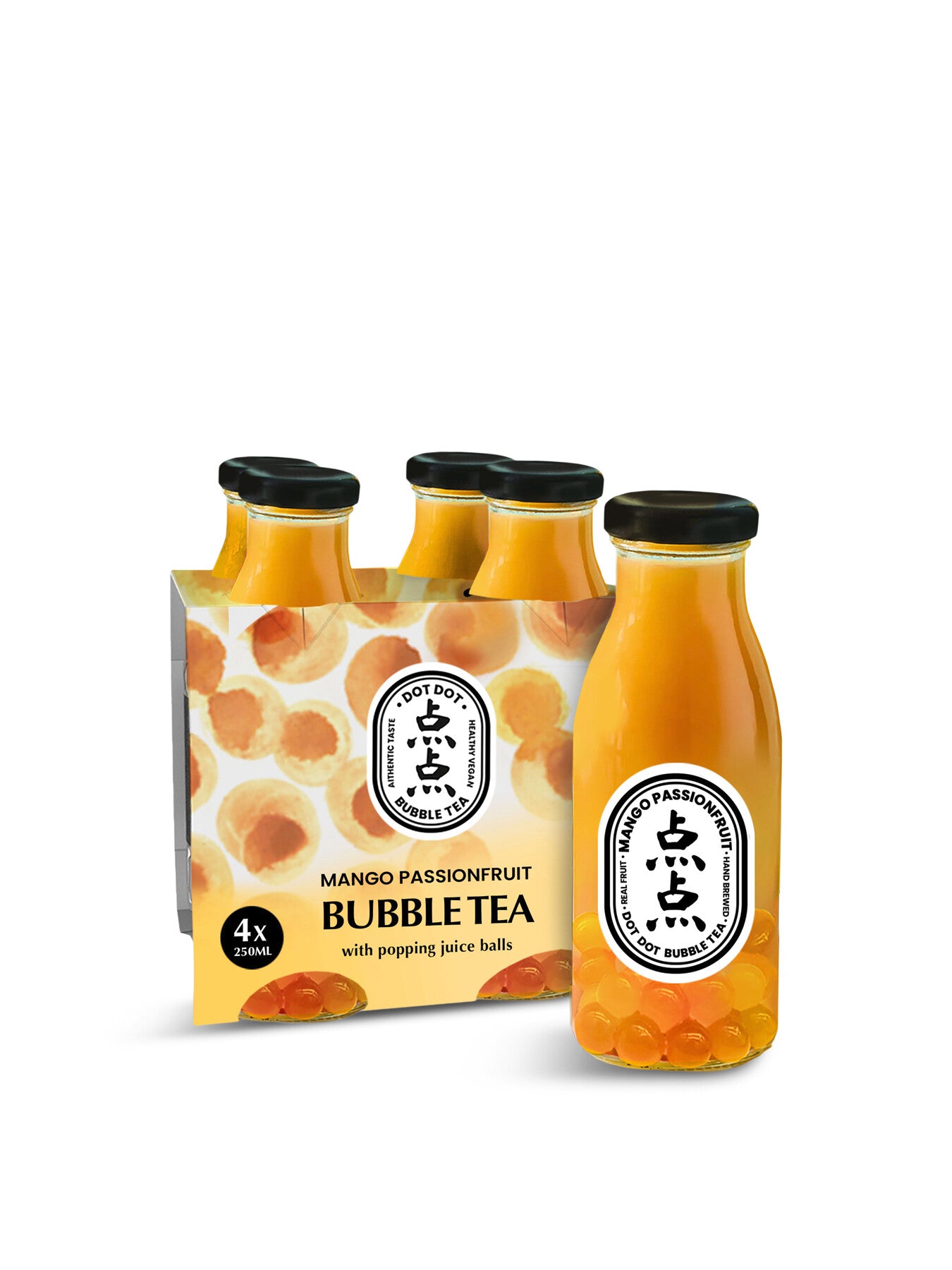 Mango Passionfruit Bubble Tea Pack 4x250ml